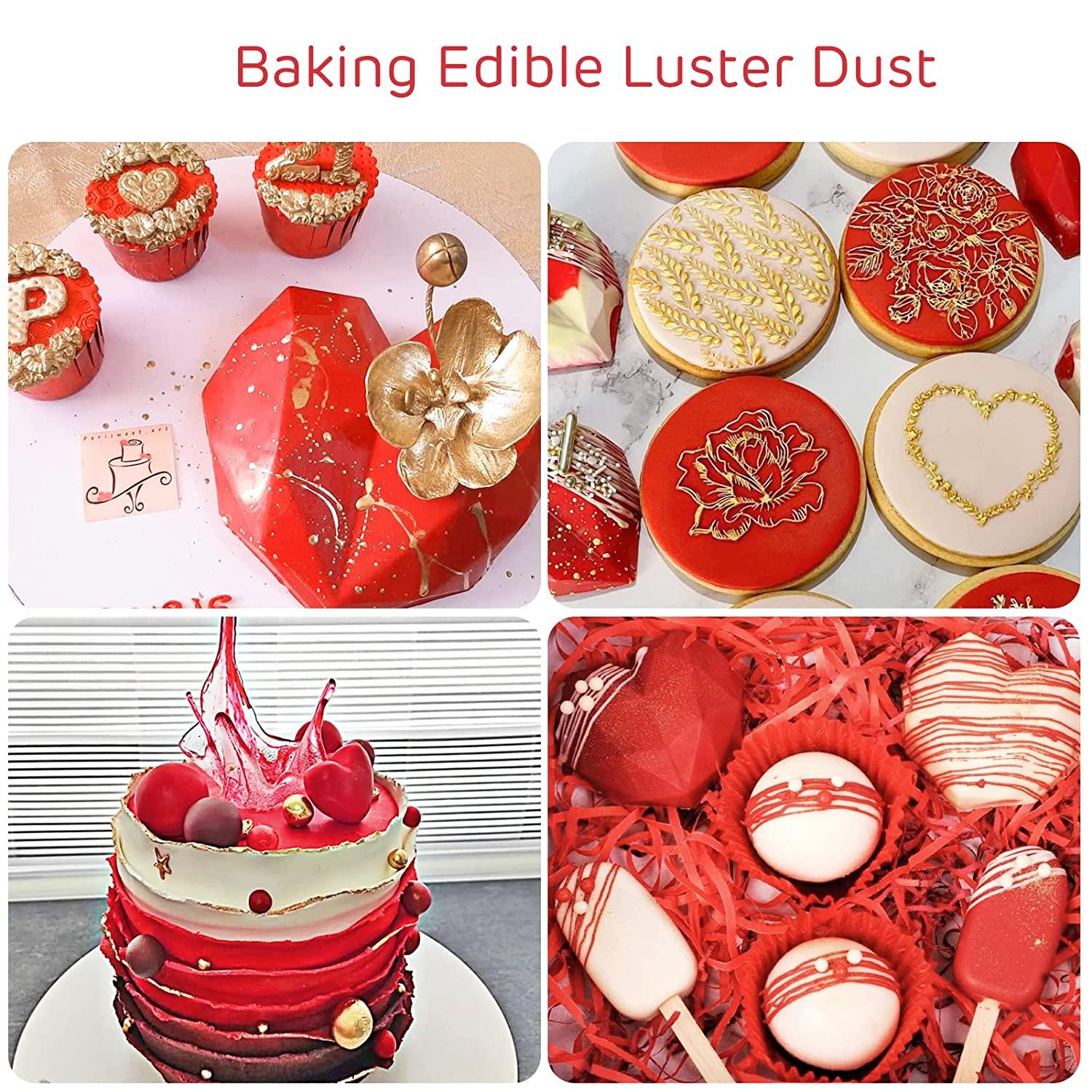 Edible Red Glitter, Cake Decorating, Cake Pops, Donuts, Sold in 2 Gram Jars
