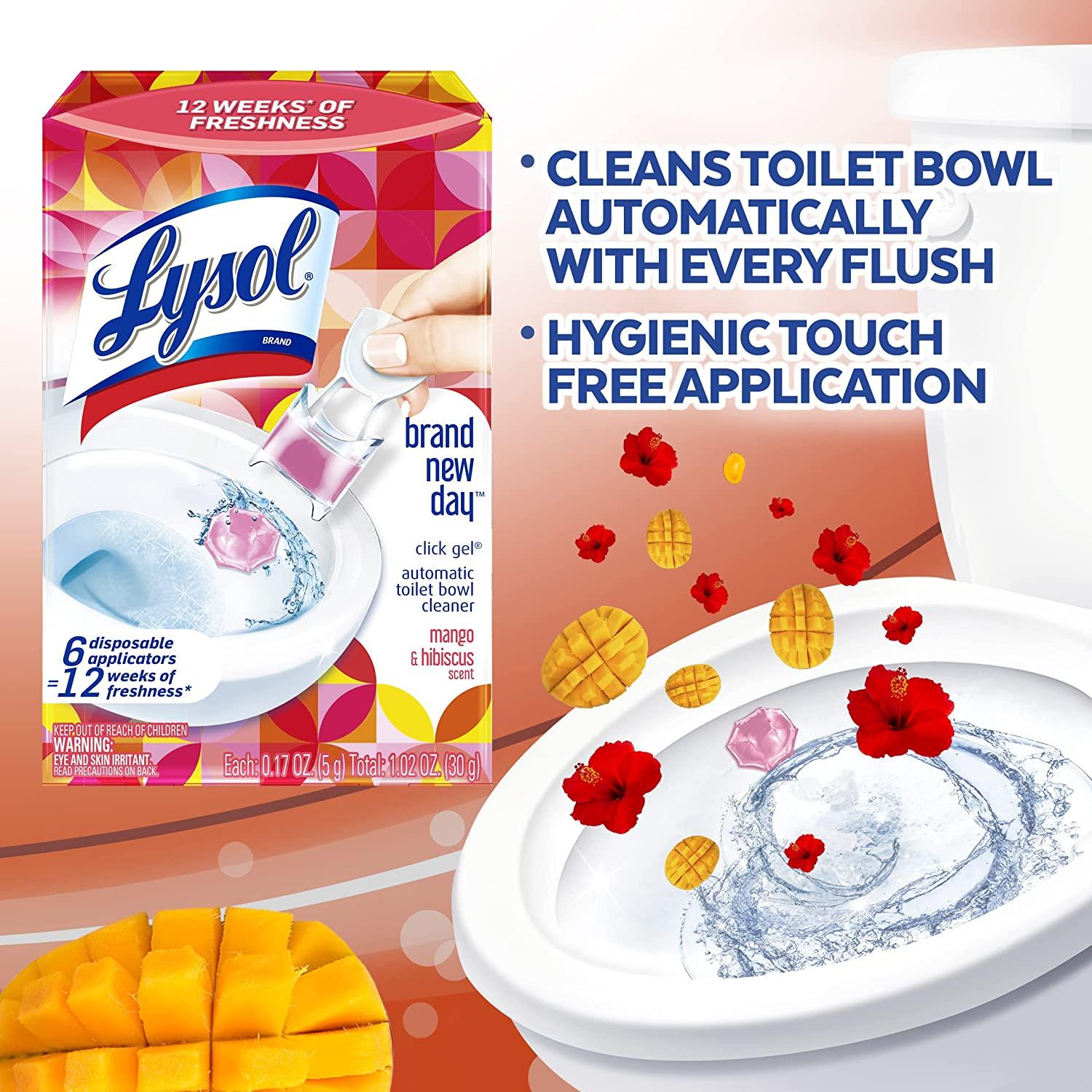 Lysol Click Gel Automatic Toilet Bowl Cleaner, Gel Toilet Bowl Cleaner, For Cleaning and