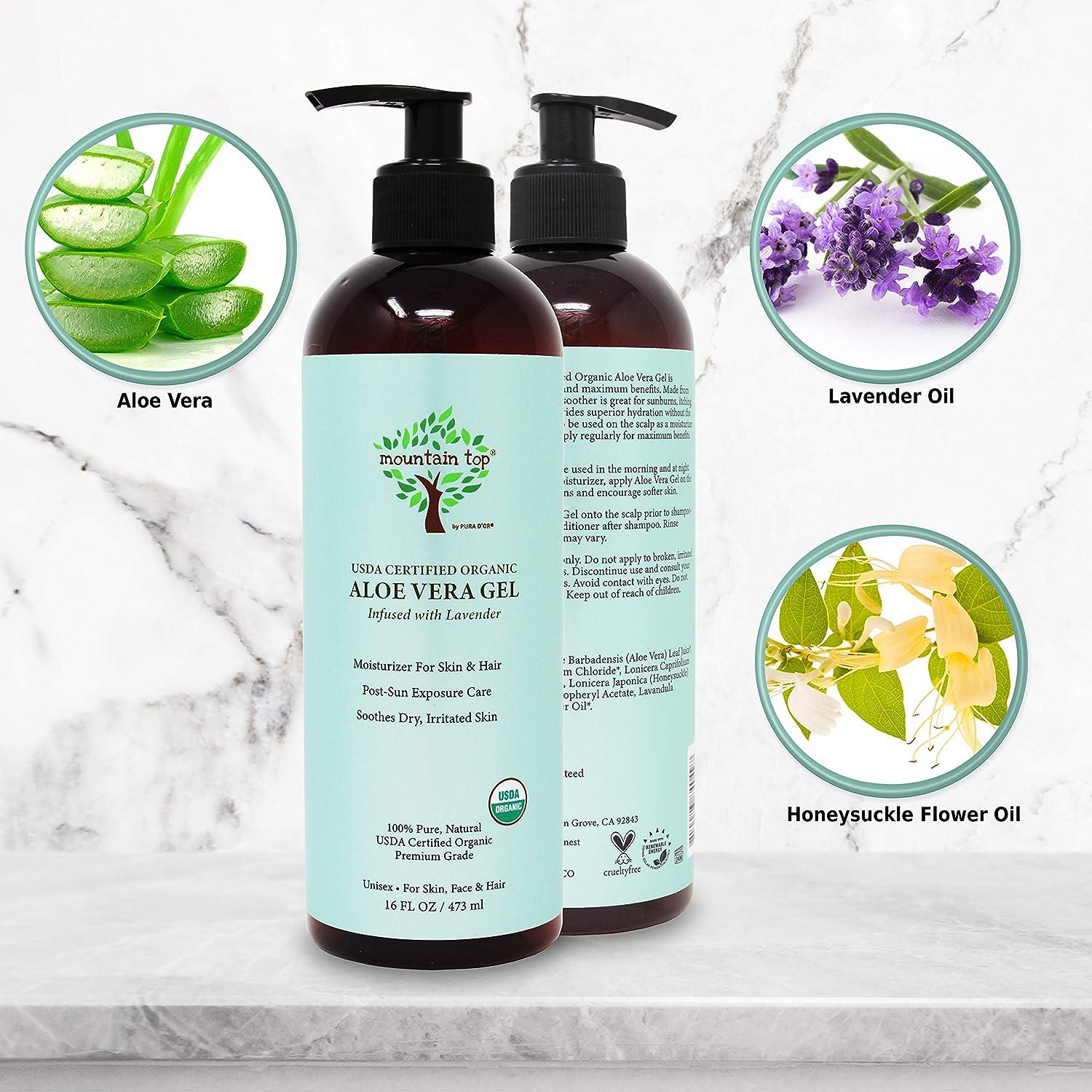 Organic Aloe Vera Gel (16 fl oz / 473 mL) USDA Certified - 100% Pure &  Natural for Dry, Itchy Skin | Buy Now with Express International Delivery |  GoSupps.com