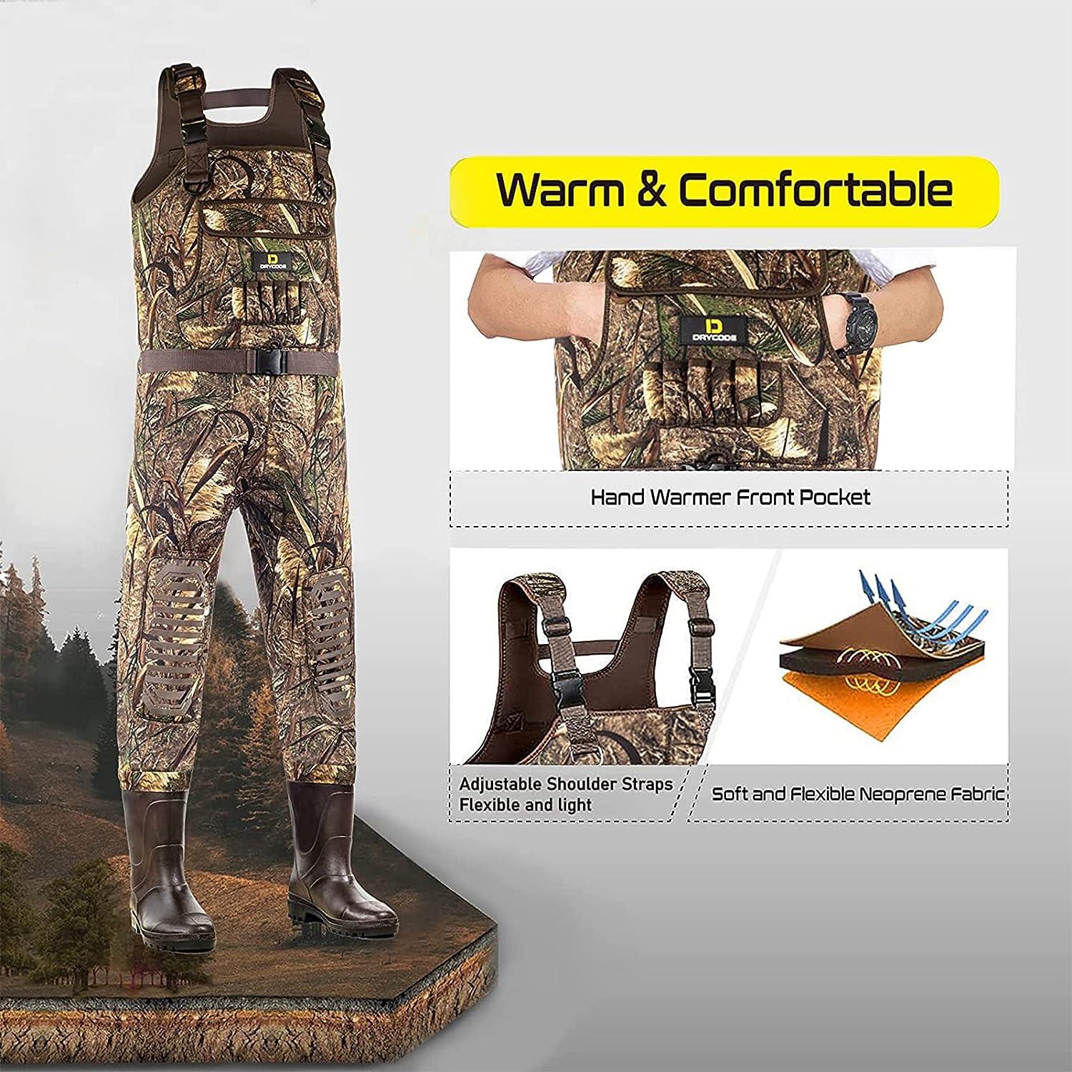 DRYCODE Waders for Men with Boots, Waterproof Neoprene Chest