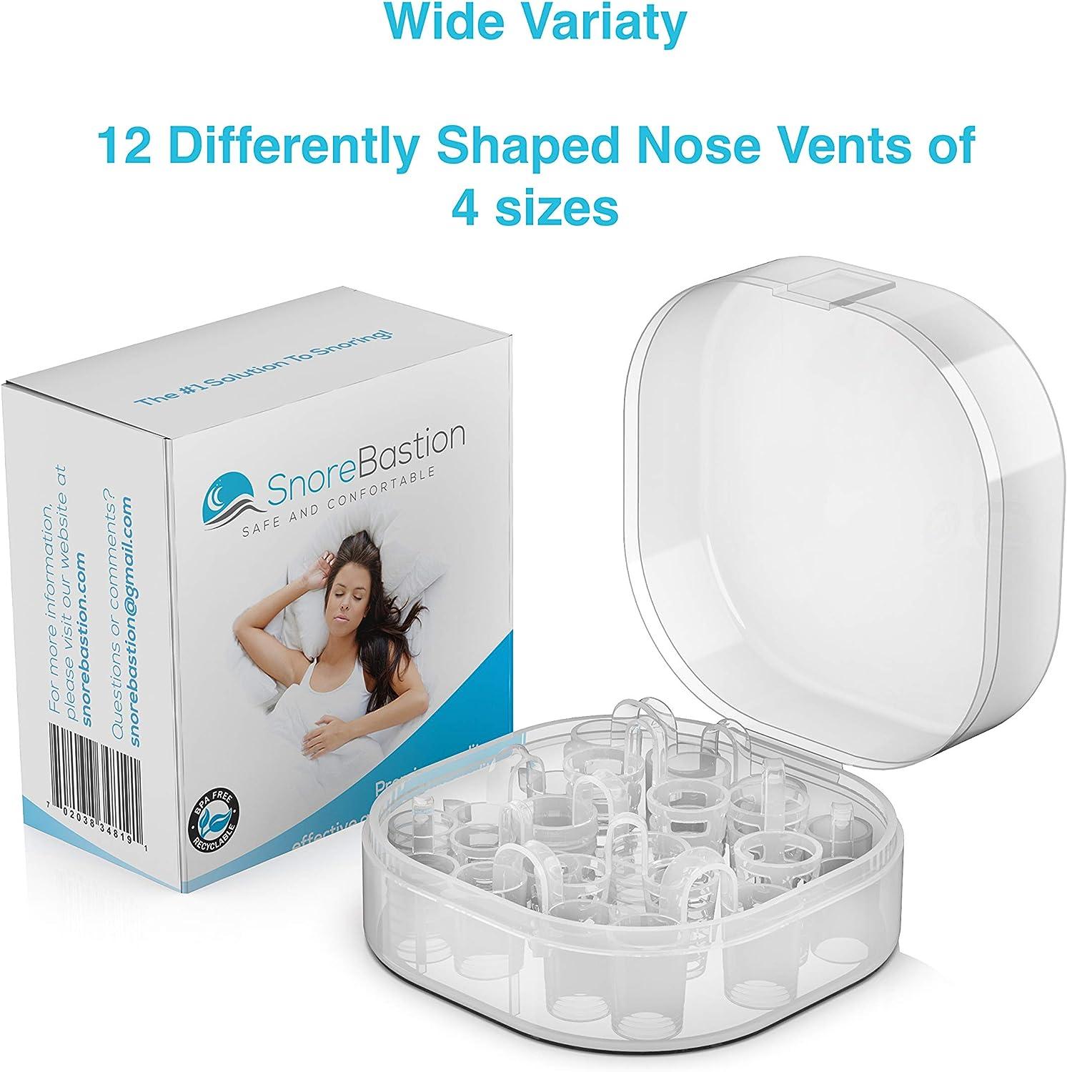 Nose Vents by Snore Bastion 12 Soft Silicone Nasal Cones for Snoring