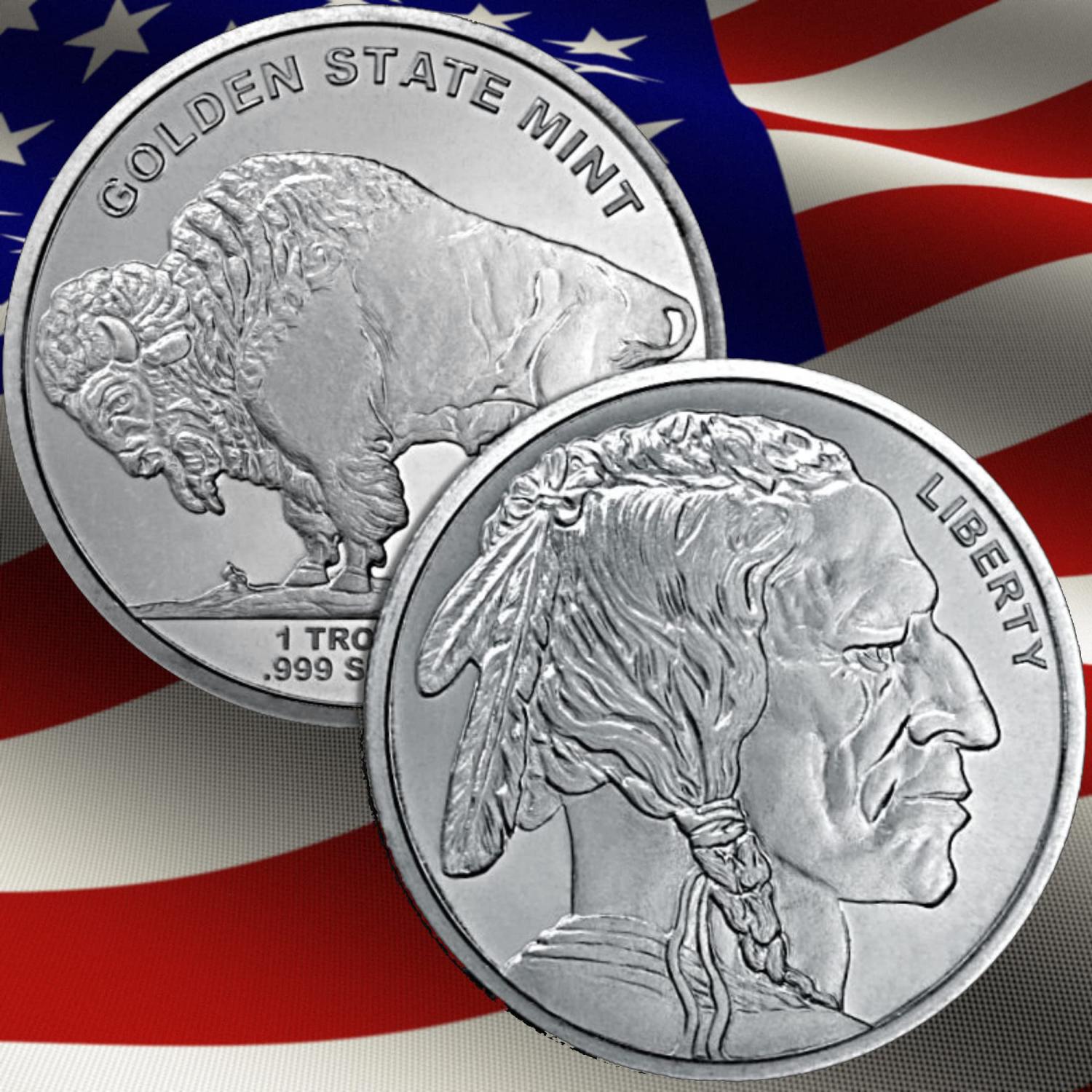 1 Troy Oz. Buffalo Authentic Silver Round - .999 Fine Silver USA Made |  Free Protective Capsule | Buy Now with Express International Delivery |  GoSupps.com