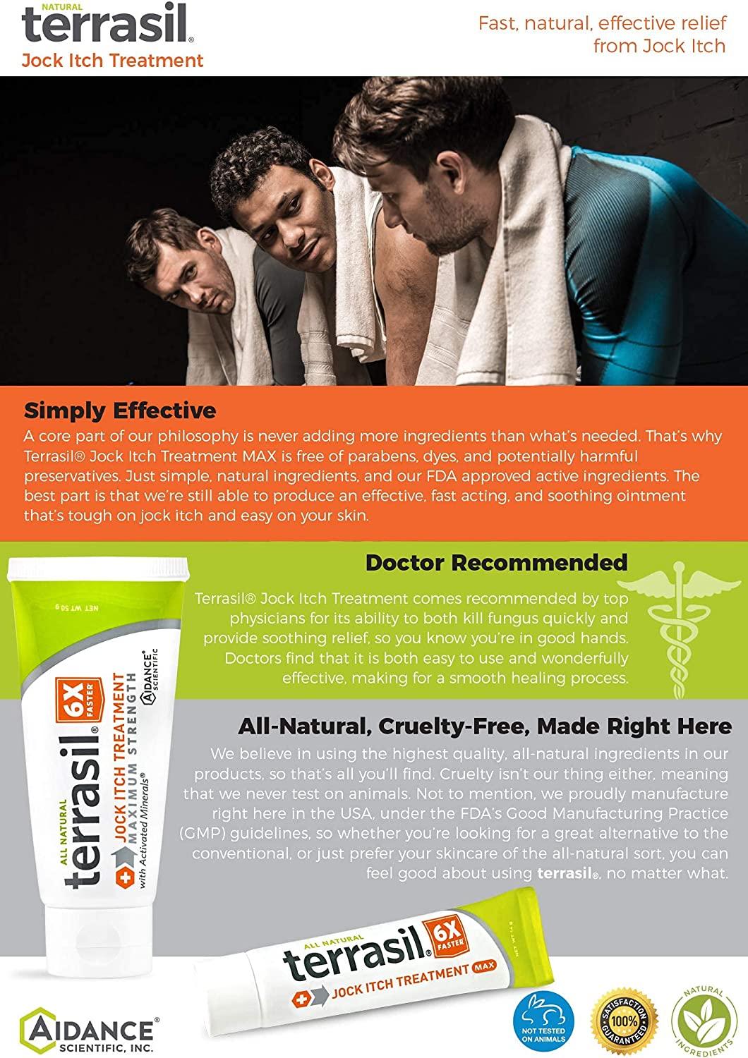 Jock Itch Treatment MAX 50gm Tube & Antifungal Soap Kit Natural