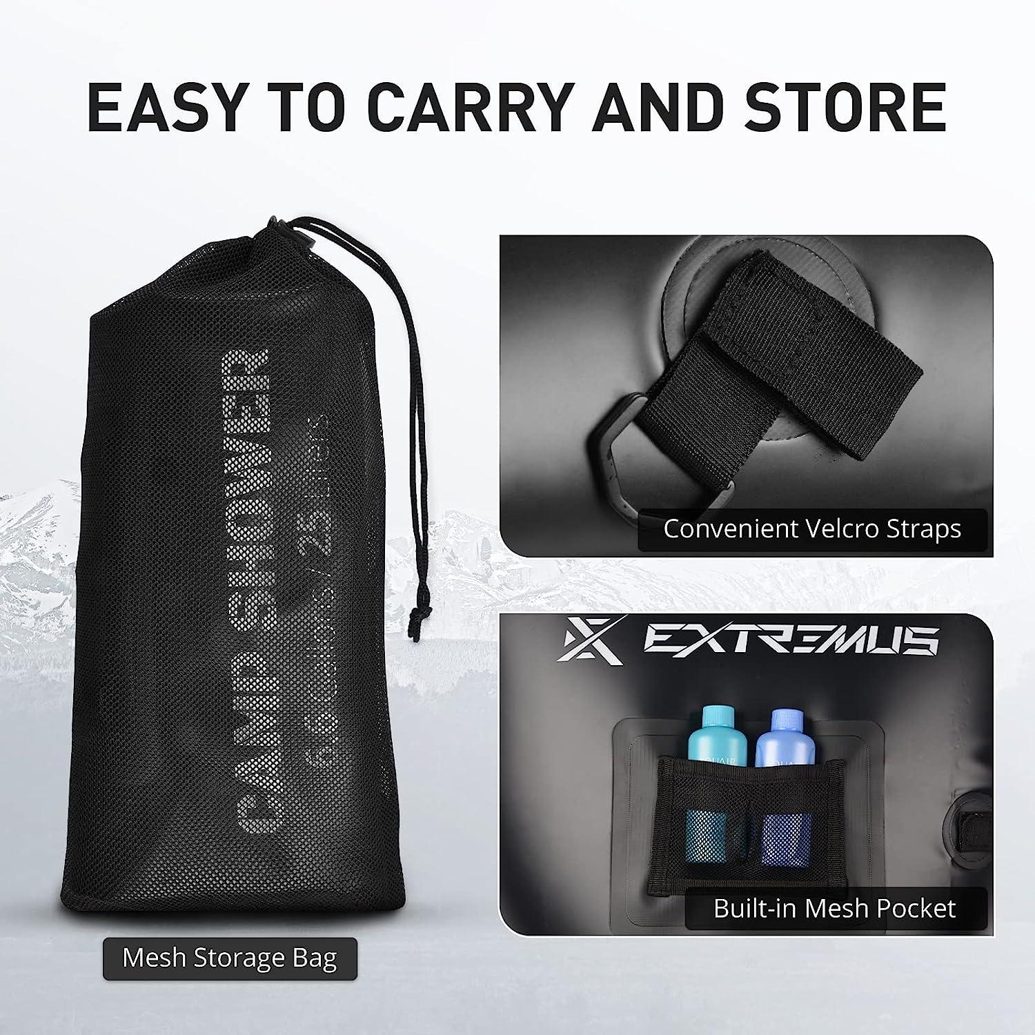 Extremus Rainbow Falls Camping Shower, 6.6 Gallons/25L Camp Shower Bag