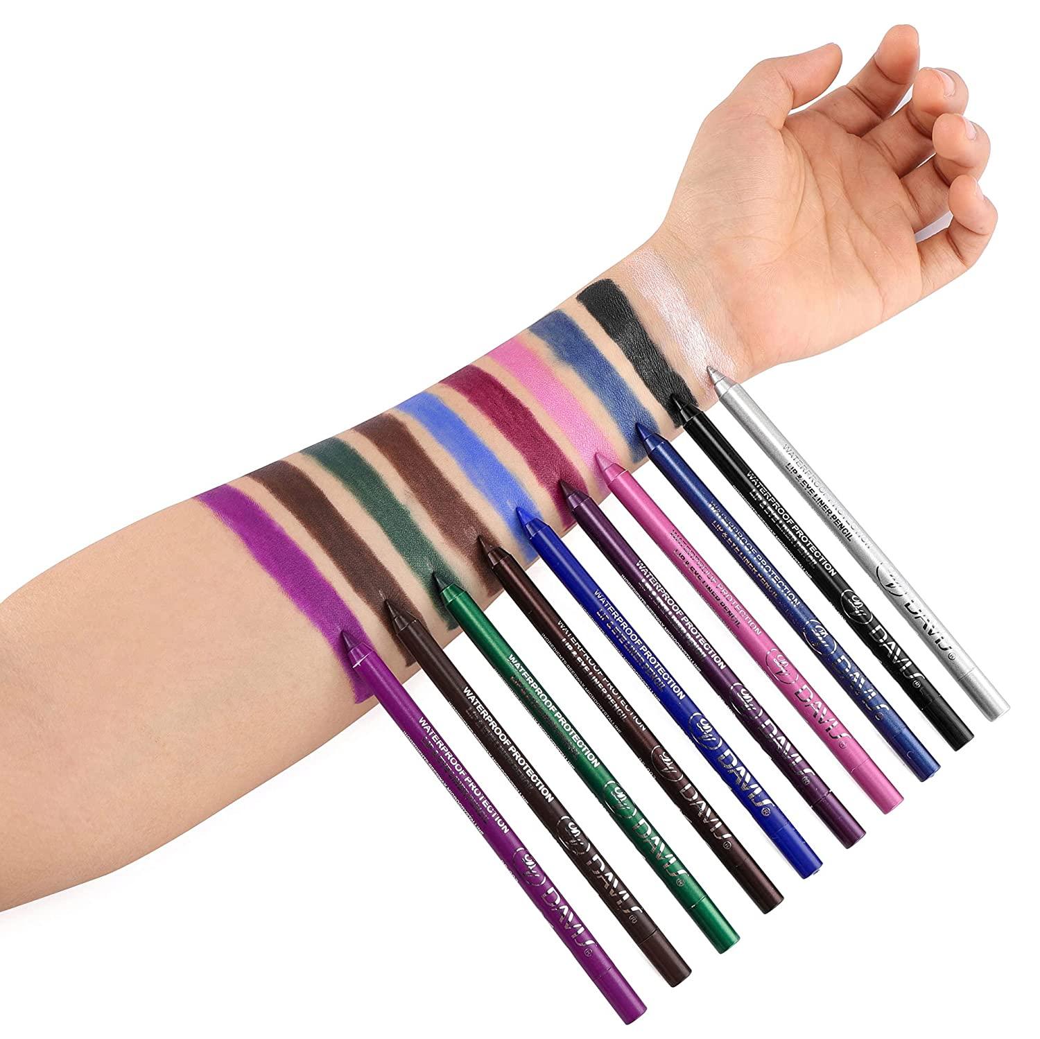 Wismee 10 Colors Eyeliner Pen Colorful Set Professional Pearl Eyeliner