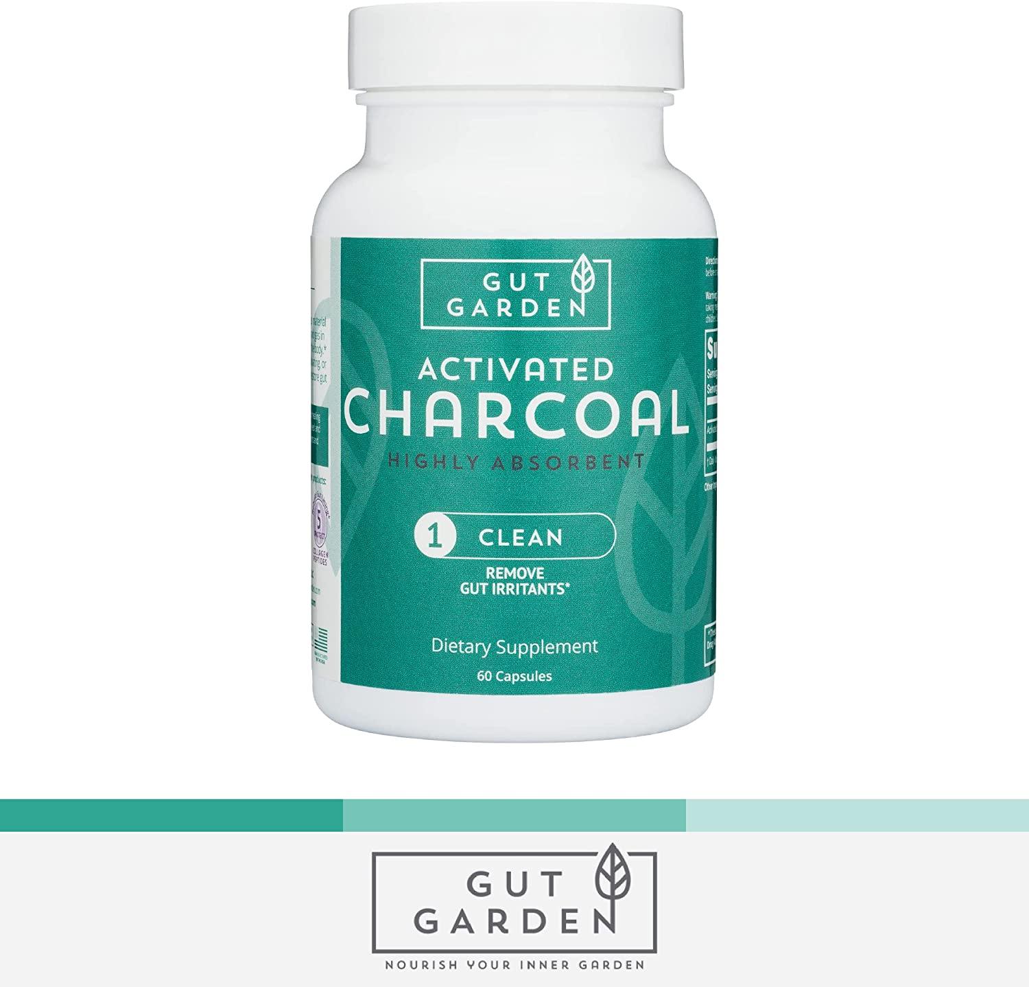 Gut Garden Activated Charcoal Softgels Coconut Charcoal Pills Help
