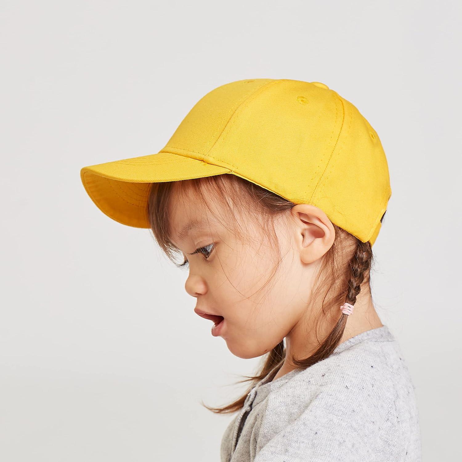 LANGZHEN 100% Cotton Kids Plain Baseball Cap Hat Adjustable Sun