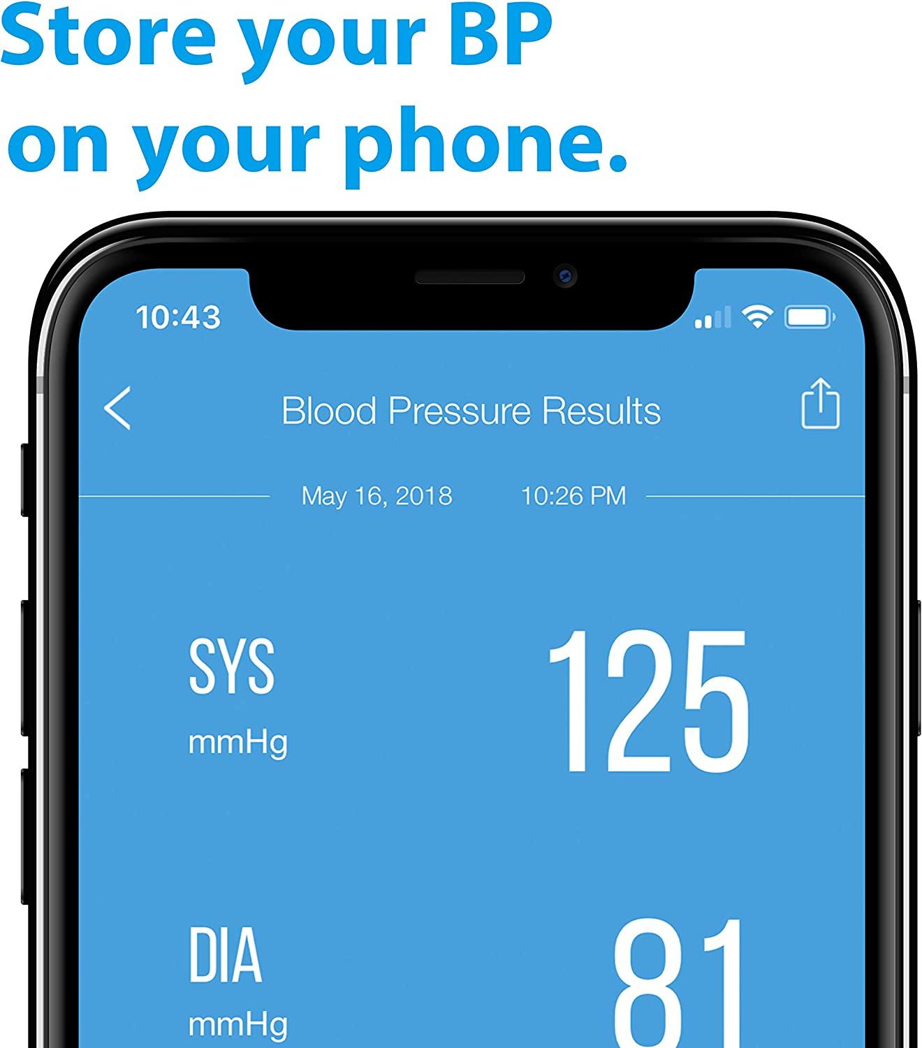 iHealth Ease Wireless Bluetooth Blood Pressure Monitor, Digital Upper