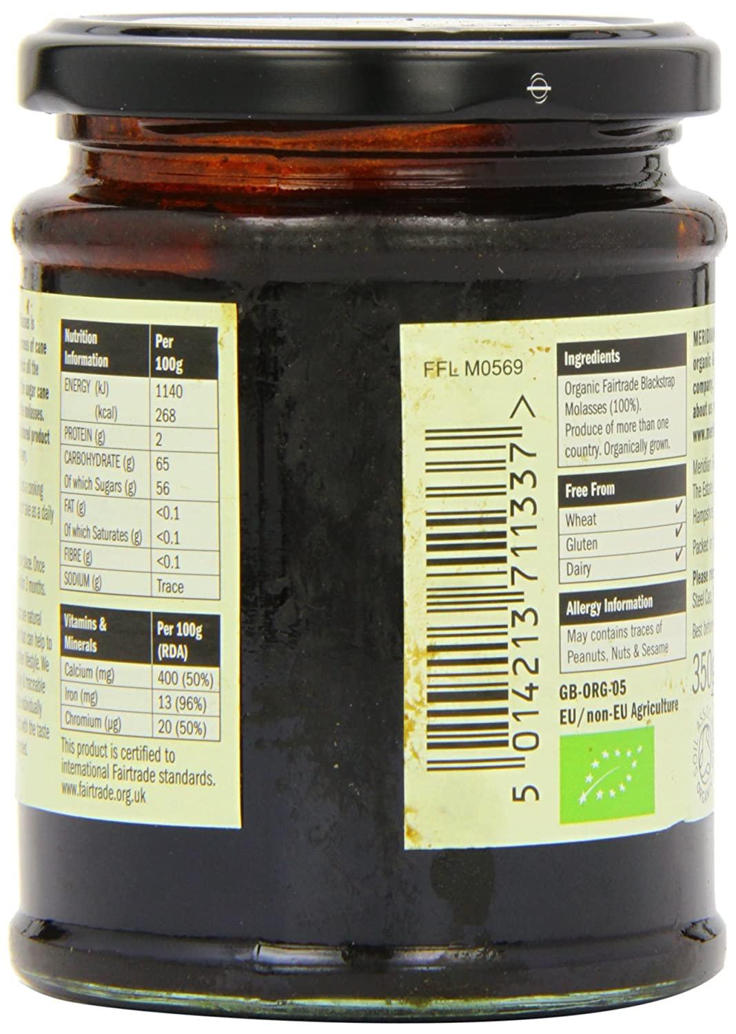 Meridian Organic & Fairtrade Molasses Pure Blackstrap 350g
