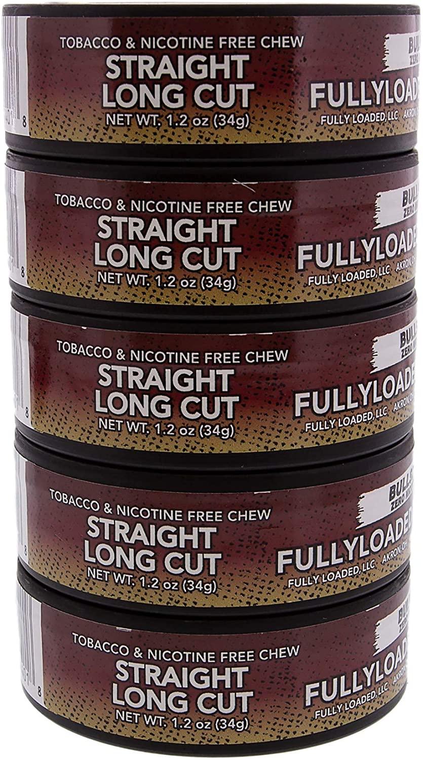 Fully Loaded Chew Tobacco-Free Straight Bullseye Long Cut - Authentic  Nicotine-Free Chewing Alternative | Buy Now with Express International  Delivery