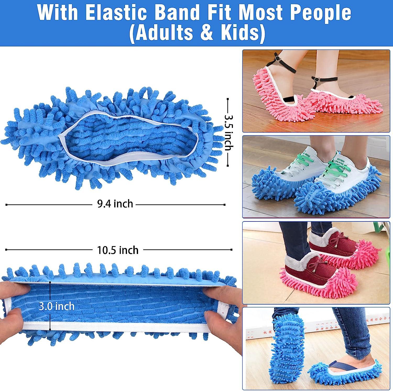 10Pcs Mop Slippers for Floor Cleaning Washable Shoes Cover Soft Microfiber  Dust Mops Mop Socks Reusable for Women Men Kids Foot Dust Hair Cleaners  Sweeping House Office Bathroom Kitchen