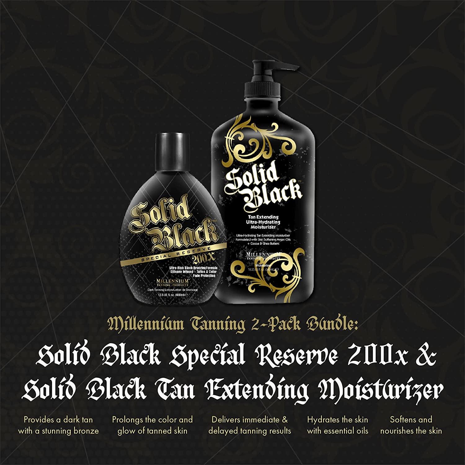 Millennium Tanning Solid Black 200X Tanning Lotion & Tan Extender