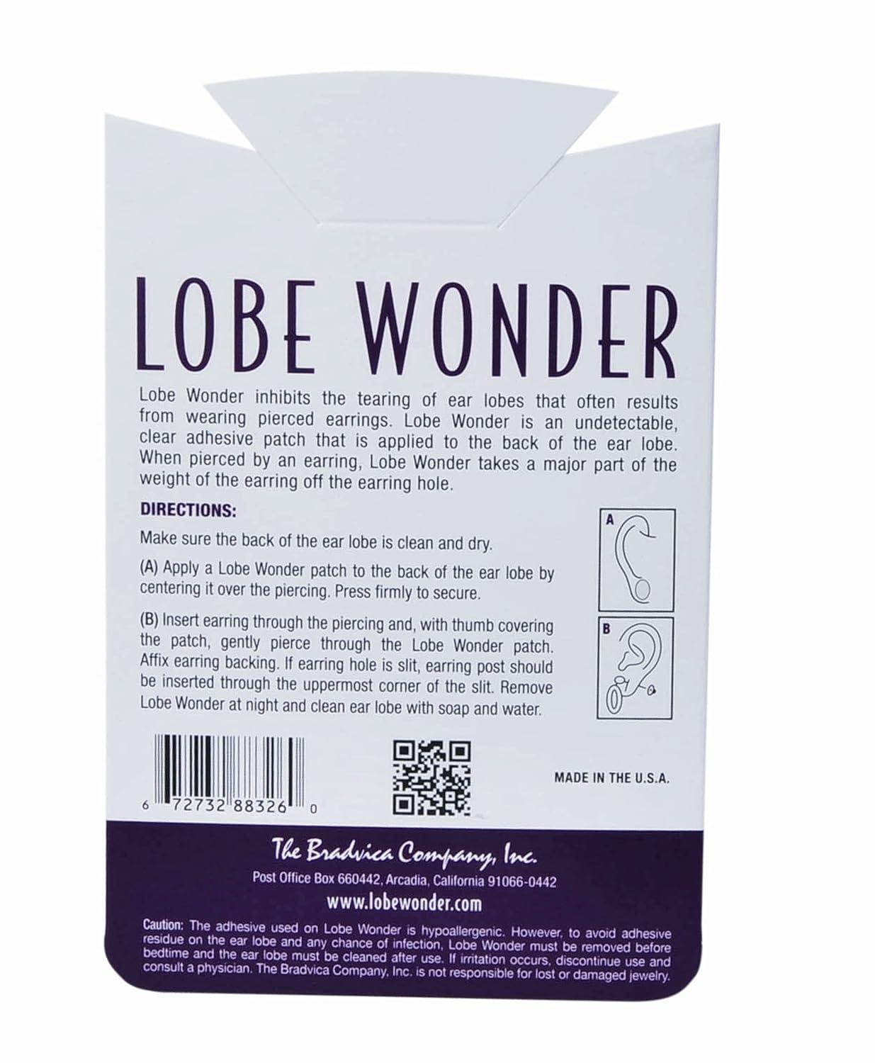 Lobe Miracle Ear Lobe Support Patches, 60 Count : : Health,  Household & Personal Care