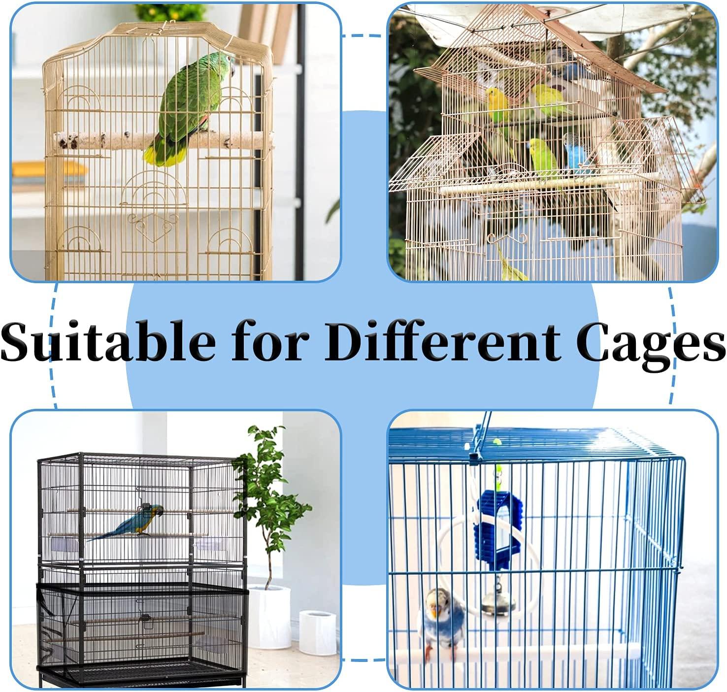 Large Bird Cage Cover, Daoeny Bird Cage Seed Catcher, Adjustable Soft