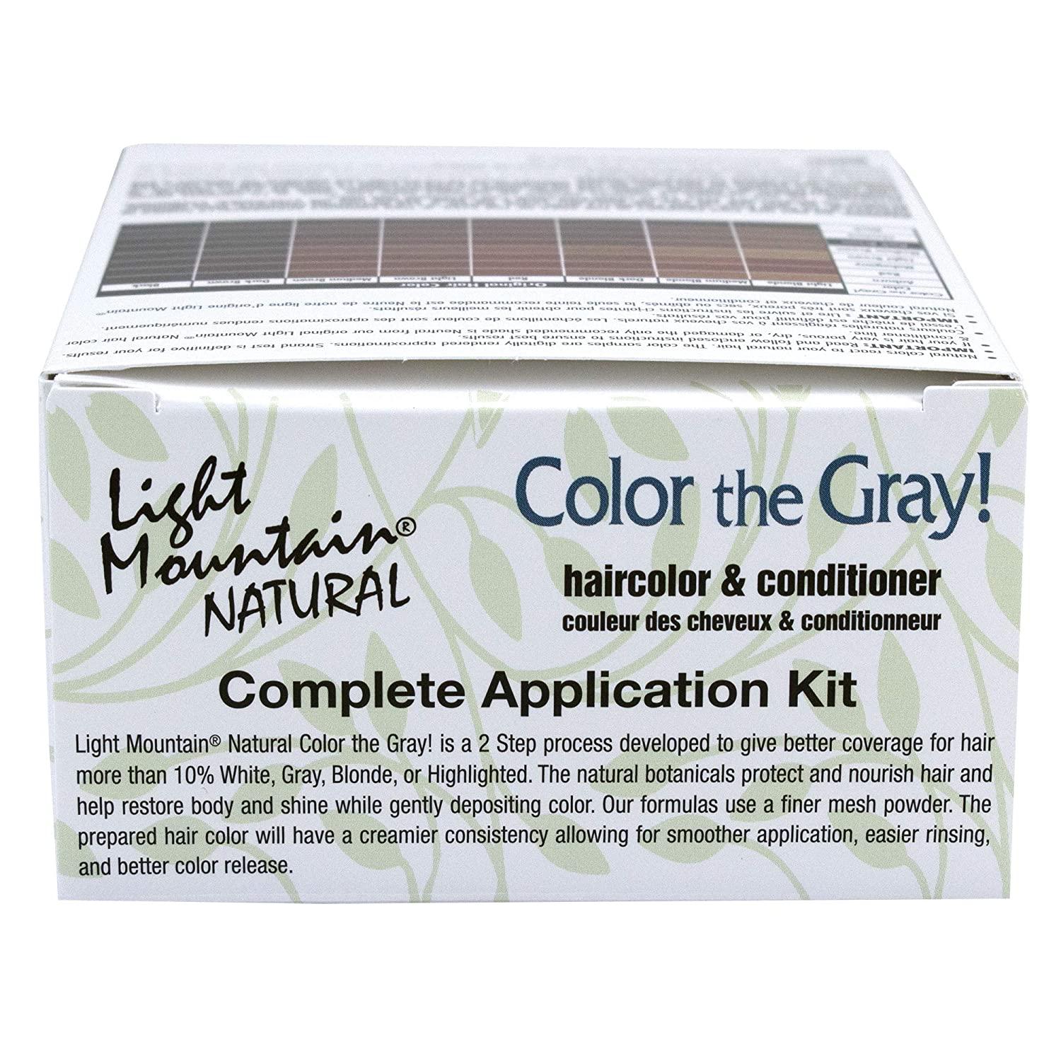 Light Mountain Natural Color The Gray! Hair Color & Conditioner, Red, 7