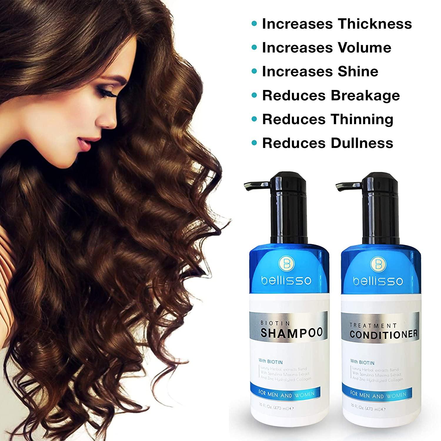 Biotin Shampoo and Conditioner Set for Hair Growth | Thickening Hair Loss  Shampoo Treatment | Regrowth Shampoo & Conditioner for Dry Normal Oily &  Color Treated Hair 2 Piece Set