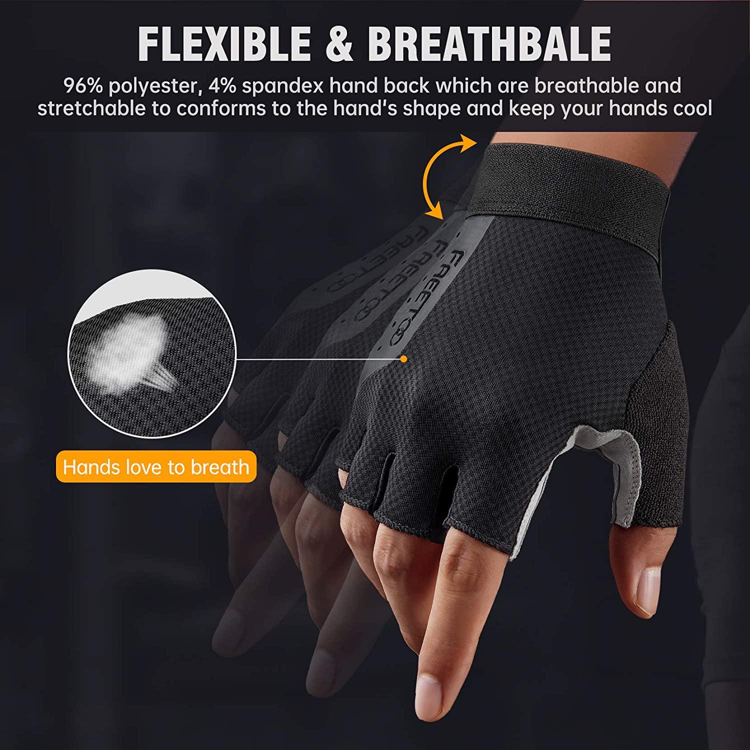 FREETOO Weight Lifting Workout Gloves for Women, WellPadded Palm