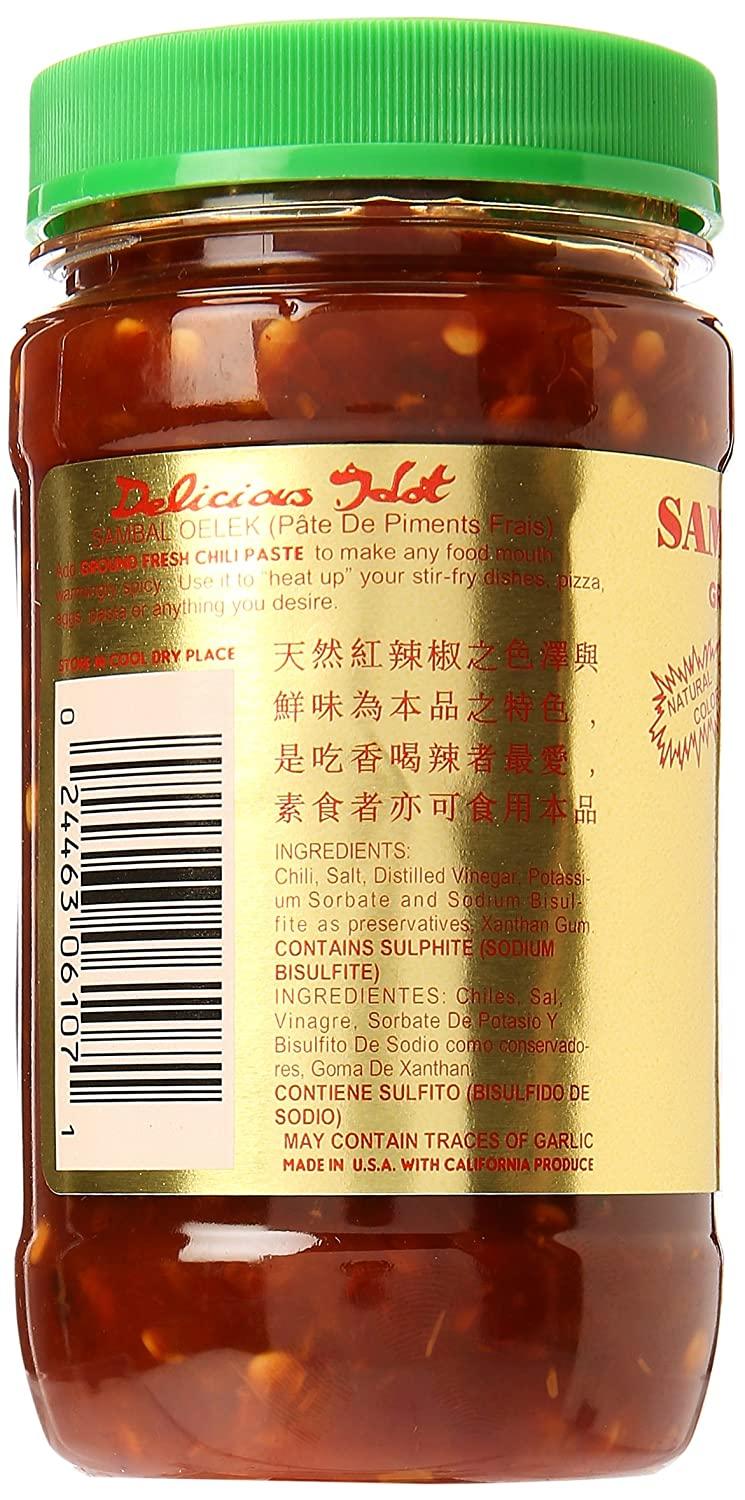 Huy Fong Sambal Oelek Ground Chili Paste 8 oz x 2 bottles