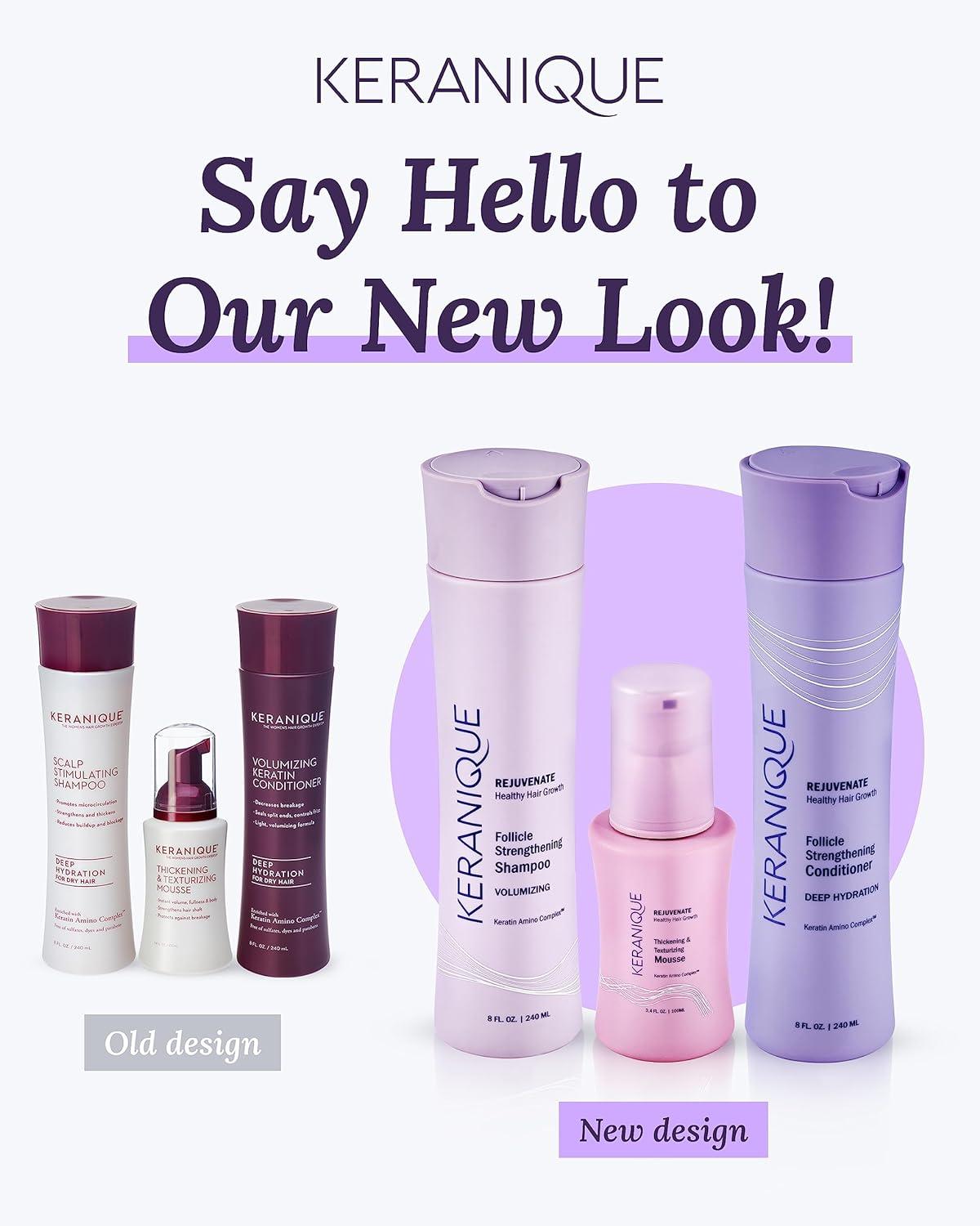 Keranique Shampoo and Conditioner Set for Hair Growth and Thinning Hair