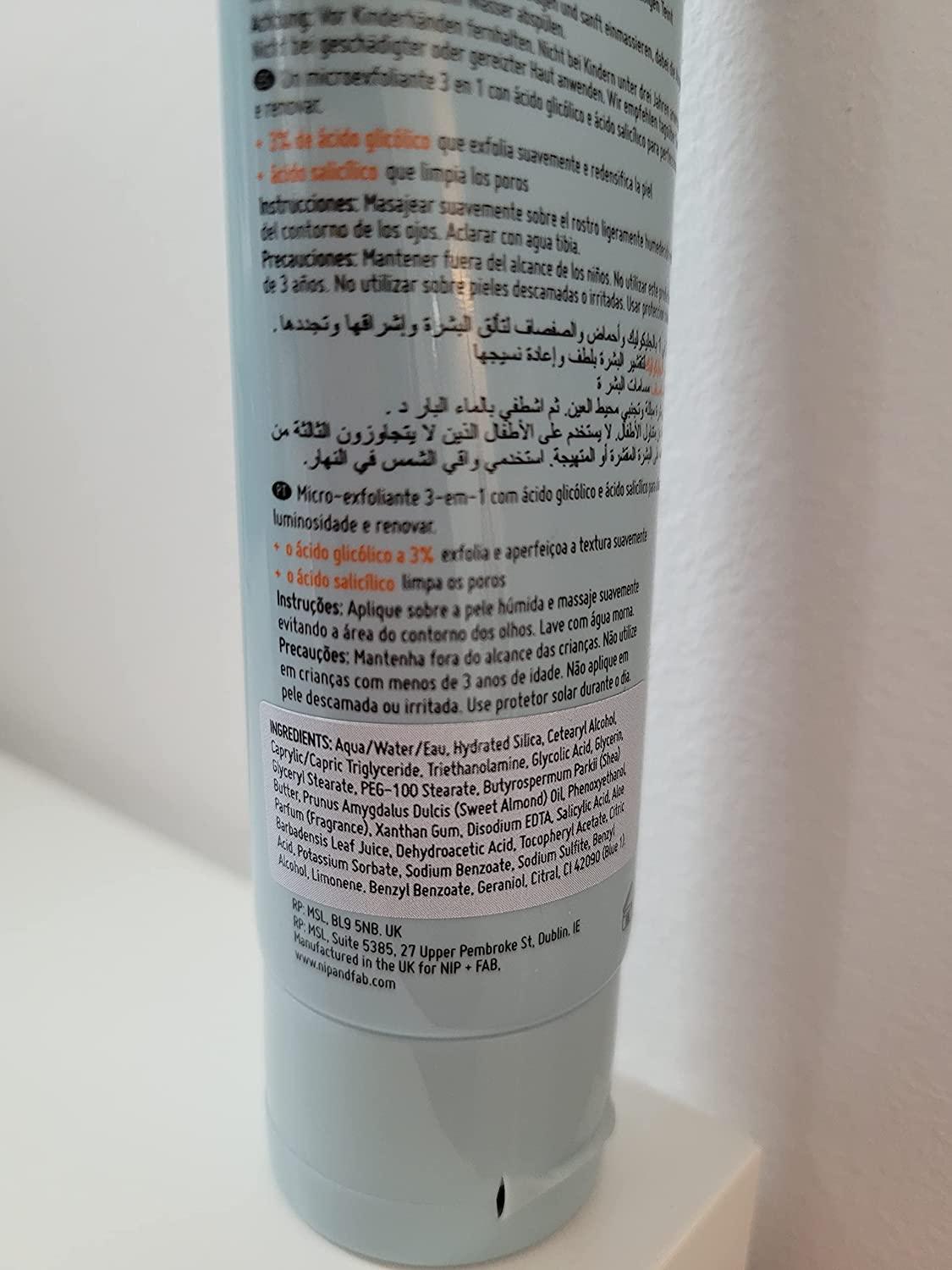 Nip + Fab Glycolic Acid Fix Face Scrub with Salicylic Acid, AHA/BHA