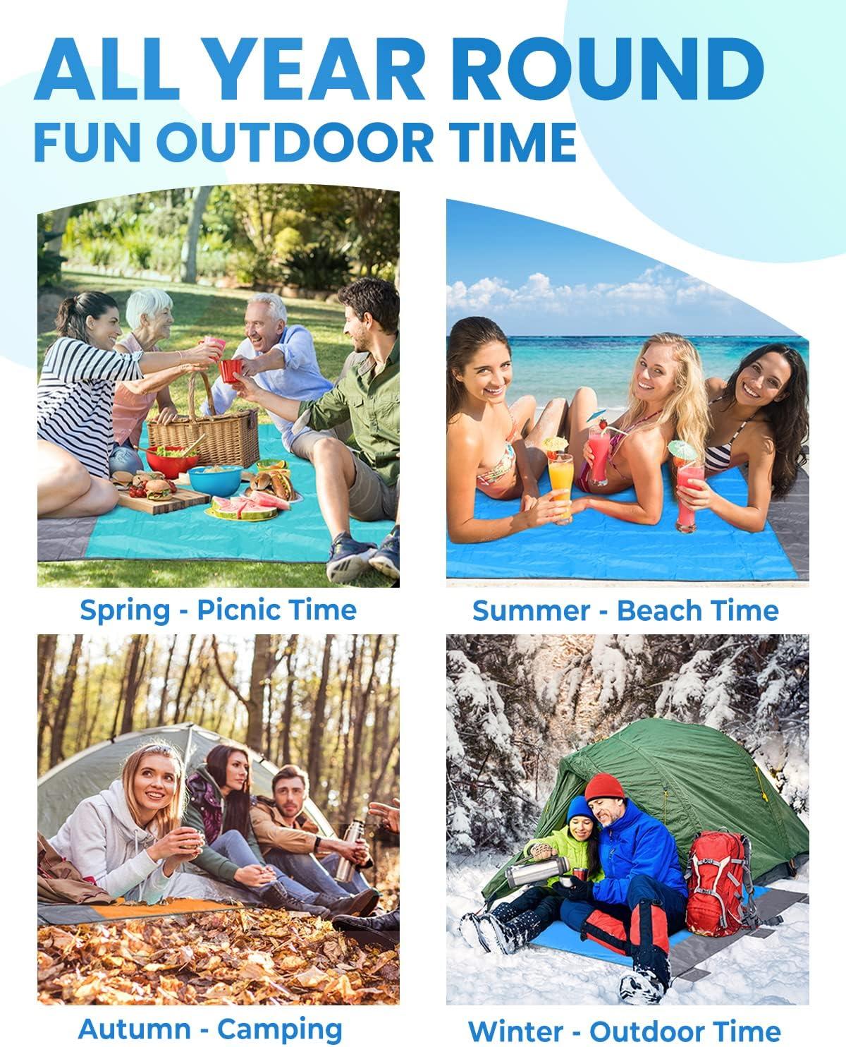 POPCHOSE Beach Blanket Beach Blanket Waterproof Sandproof Extra