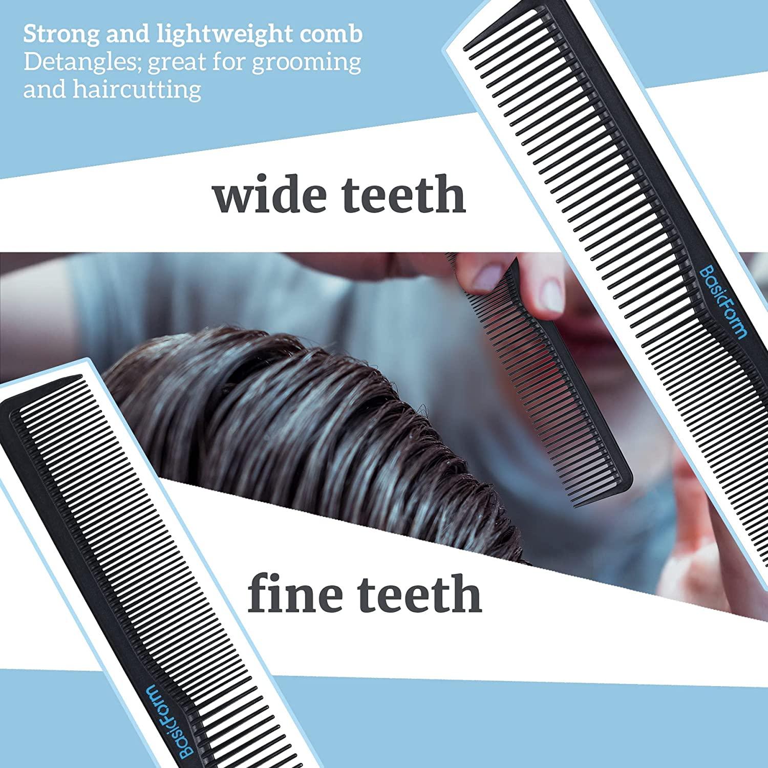 BasicForm Styling Hair Brush and Comb Set for Men, Vent Brush Round