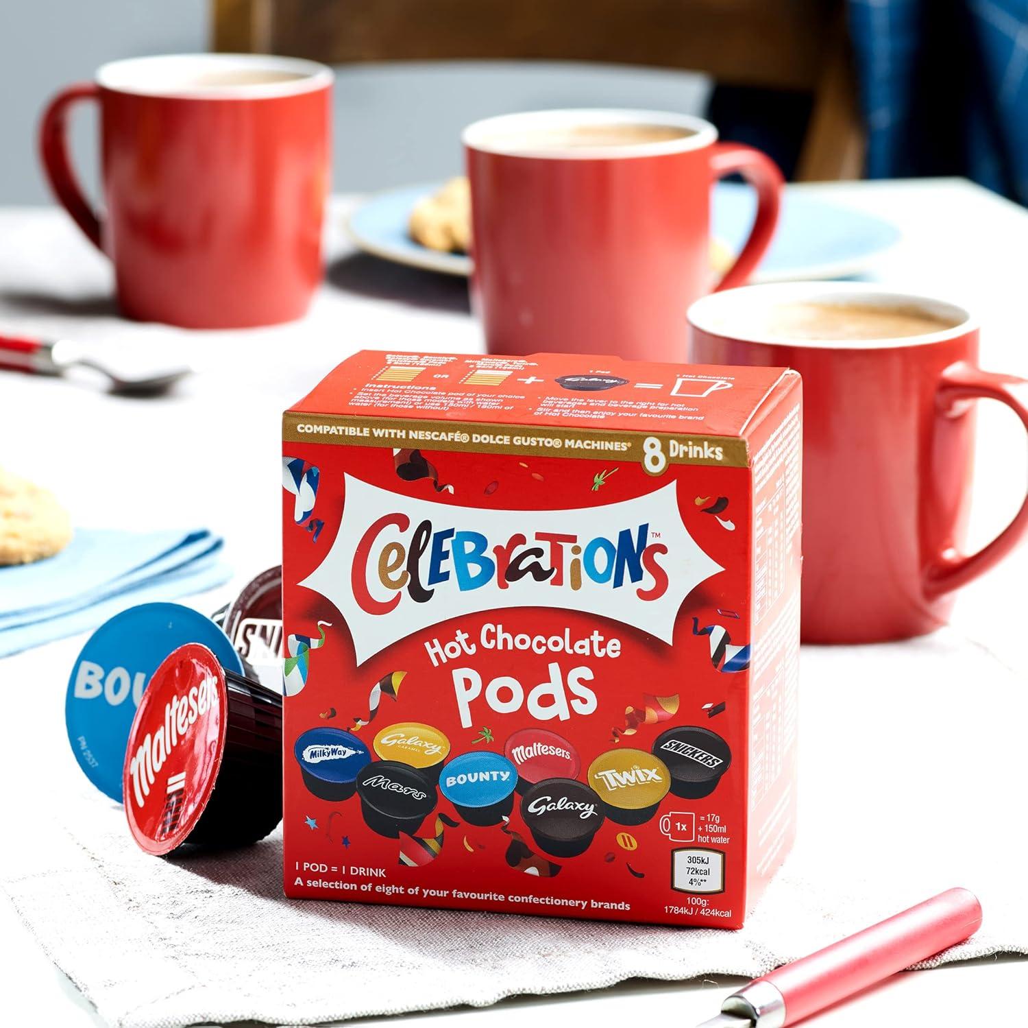 Celebrations Hot Chocolate Dolce Gusto Compatible Pods Boxes x
