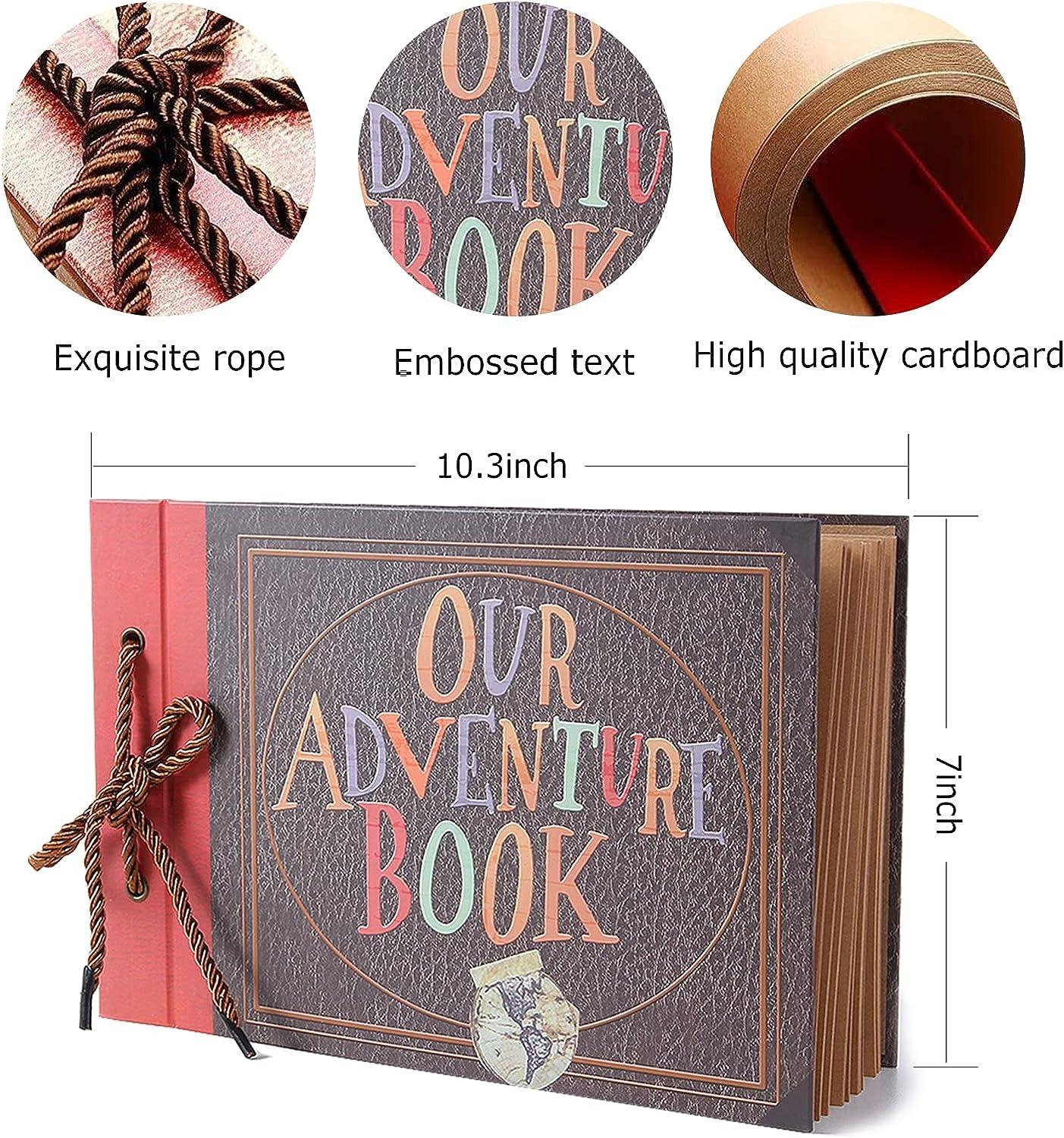 Scrapbook Photo Album, Our Adventure Book, 40 Pages DIY Hand  Made Album Scrapbook Movie Up Travel Scrapbook for Anniversary, Wedding,  Travelling,etc(My)