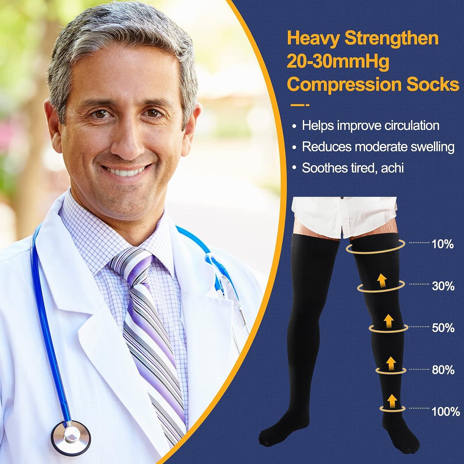 Thigh High Compression Socks 20-30 Mmhg Compression Stockings Thigh ...