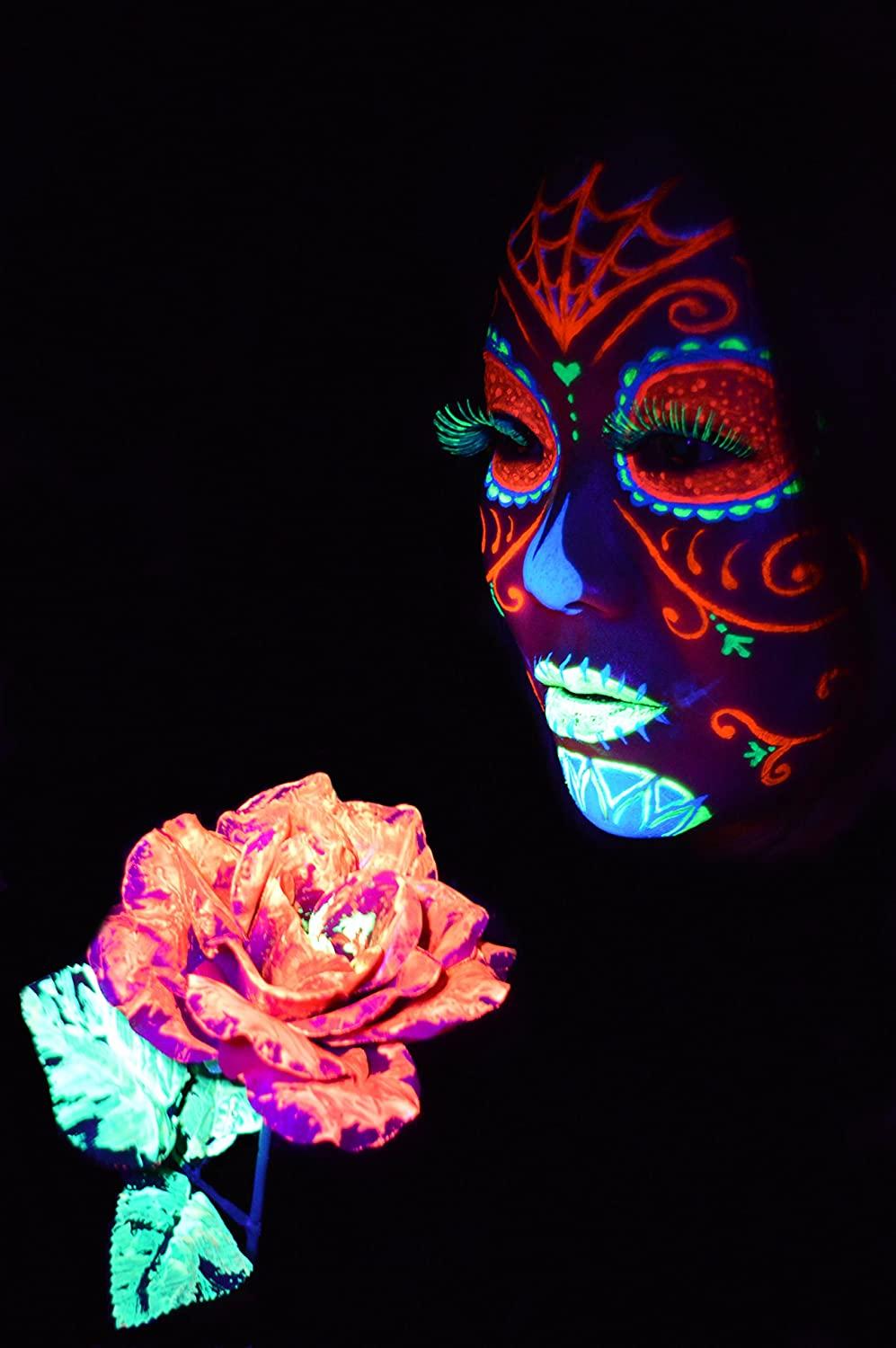 Midnight Glo UV Face & Body Paint Set - Fluorescent Face Paints
