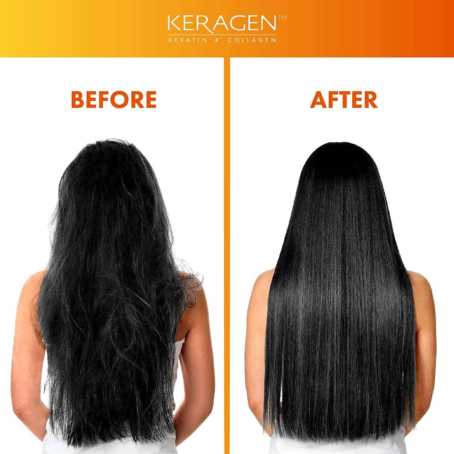 Keragen - Brazilian Keratin Smoothing Treatment, Blowout Straightening  System for Dry and Damaged Hair, 32 Oz - Forte, Sulfate Free - Eliminates  Curls and Frizz, Medium to Coarse Hair 32 Fl Oz (Pack of 1)