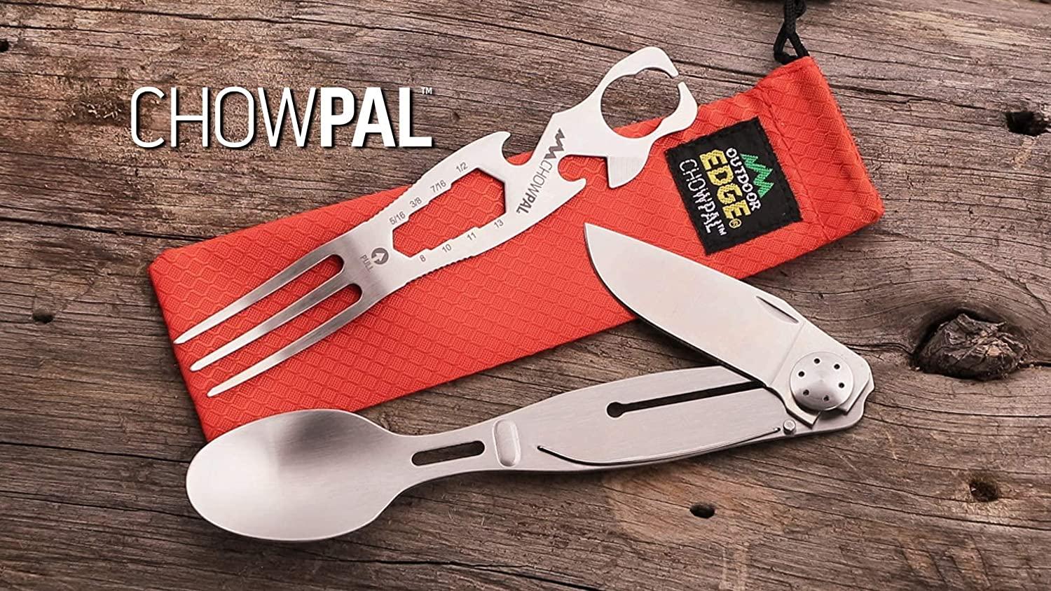 Outdoor Edge ChowPal Mealtime Multitool with Folding Knife, Fork