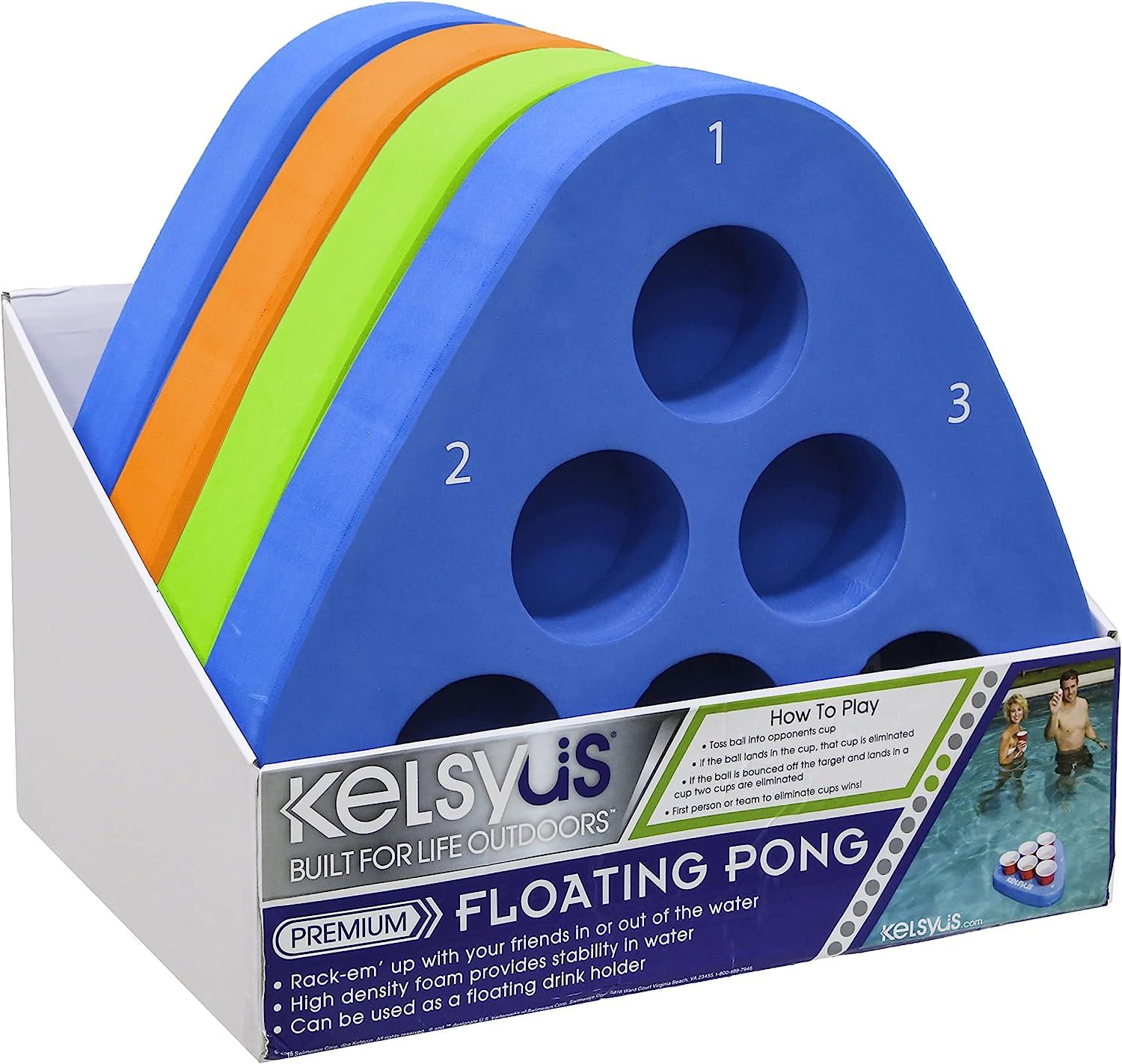SwimWays Premium Floating Swimming Pool Pong Game and Drink Holder