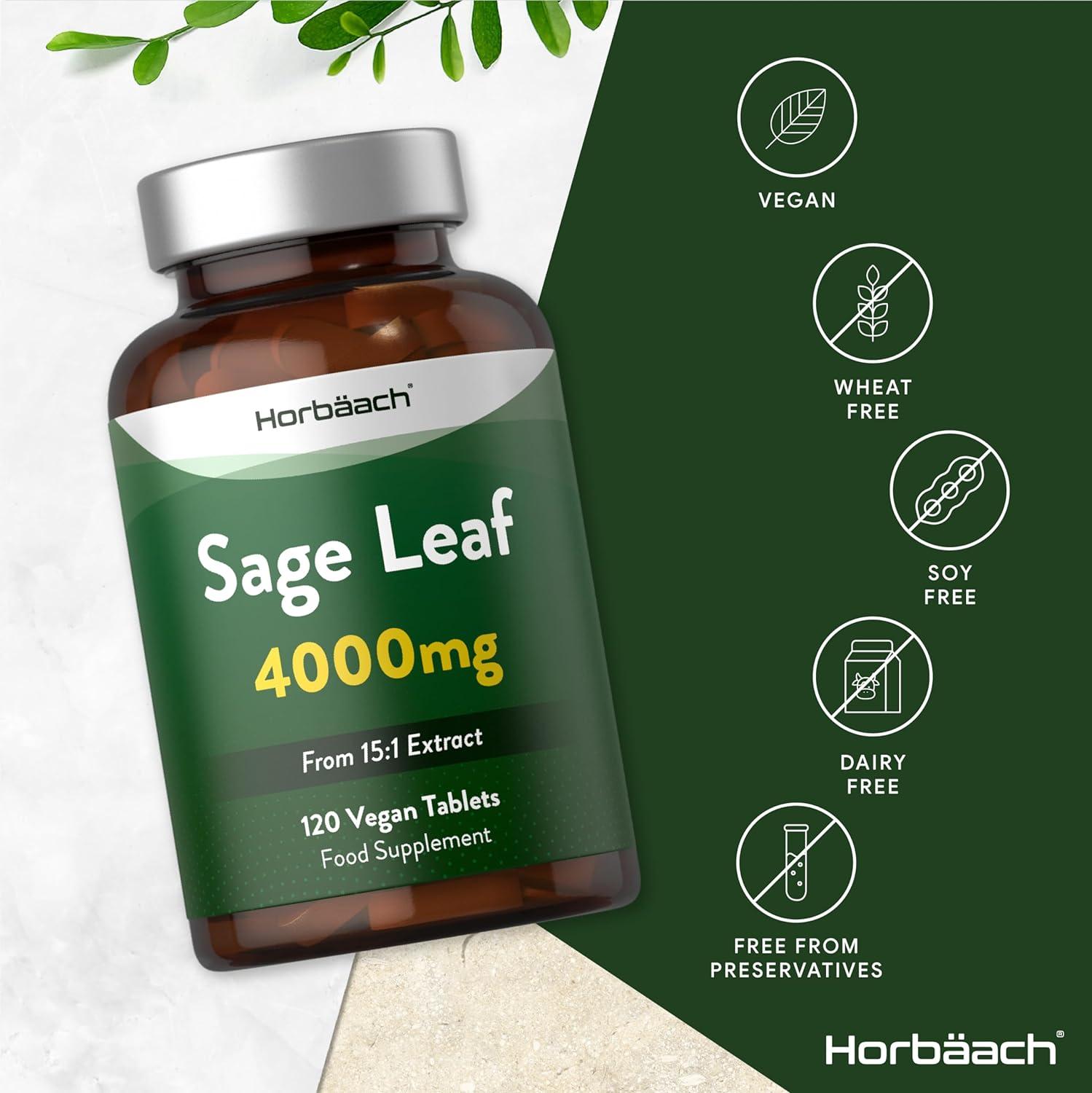 Sage Tablets for During Menopause 4000mg High Strength Supplement