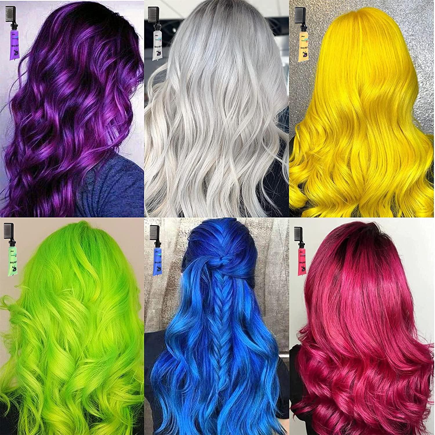 6PCS Temporary Hair Dye for Dark & Light Hair, Hair Chalk for Girls, Kids  Hair Dye for Temporary Hair Color for Kids, Washable Hair Dye, Girl Gifts  for 7 8 9 10