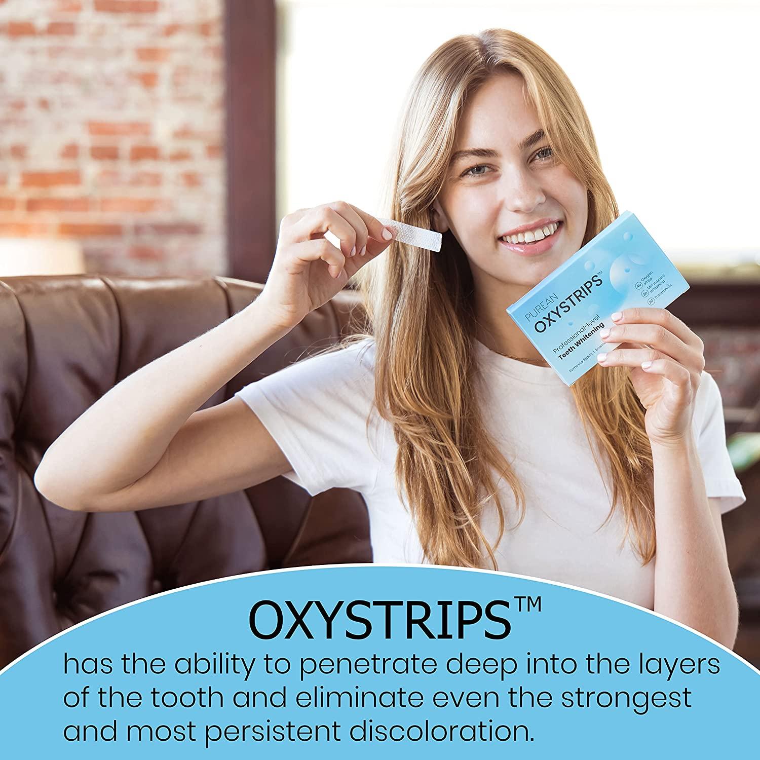 Purean Teeth Whitening Oxystrips 40 Pure Atomic Oxygen Releasing