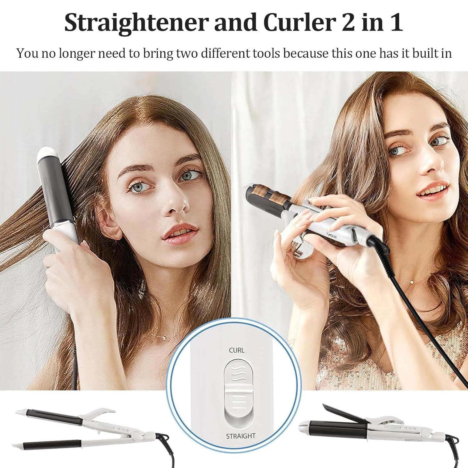 VGR Travel Curling Iron in Flat Iron Curling Iron with