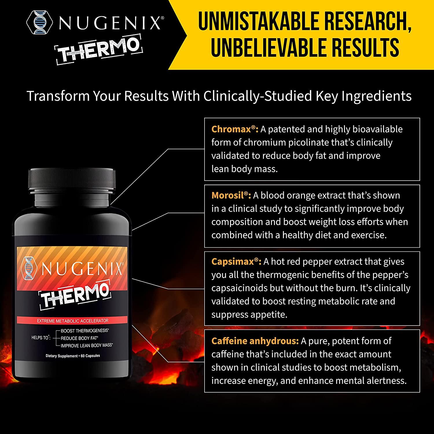 Nugenix Thermo Extreme Metabolic Accelerator 60 Capsules for Enhanced Weight Loss & Fat Burn