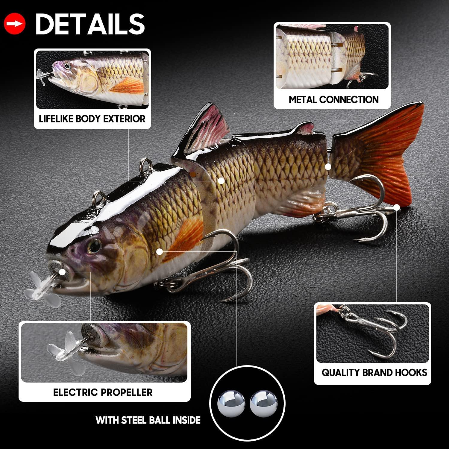 Robotic Swimming Fishing Electric Lures 5.12 USB Rechargeable LED