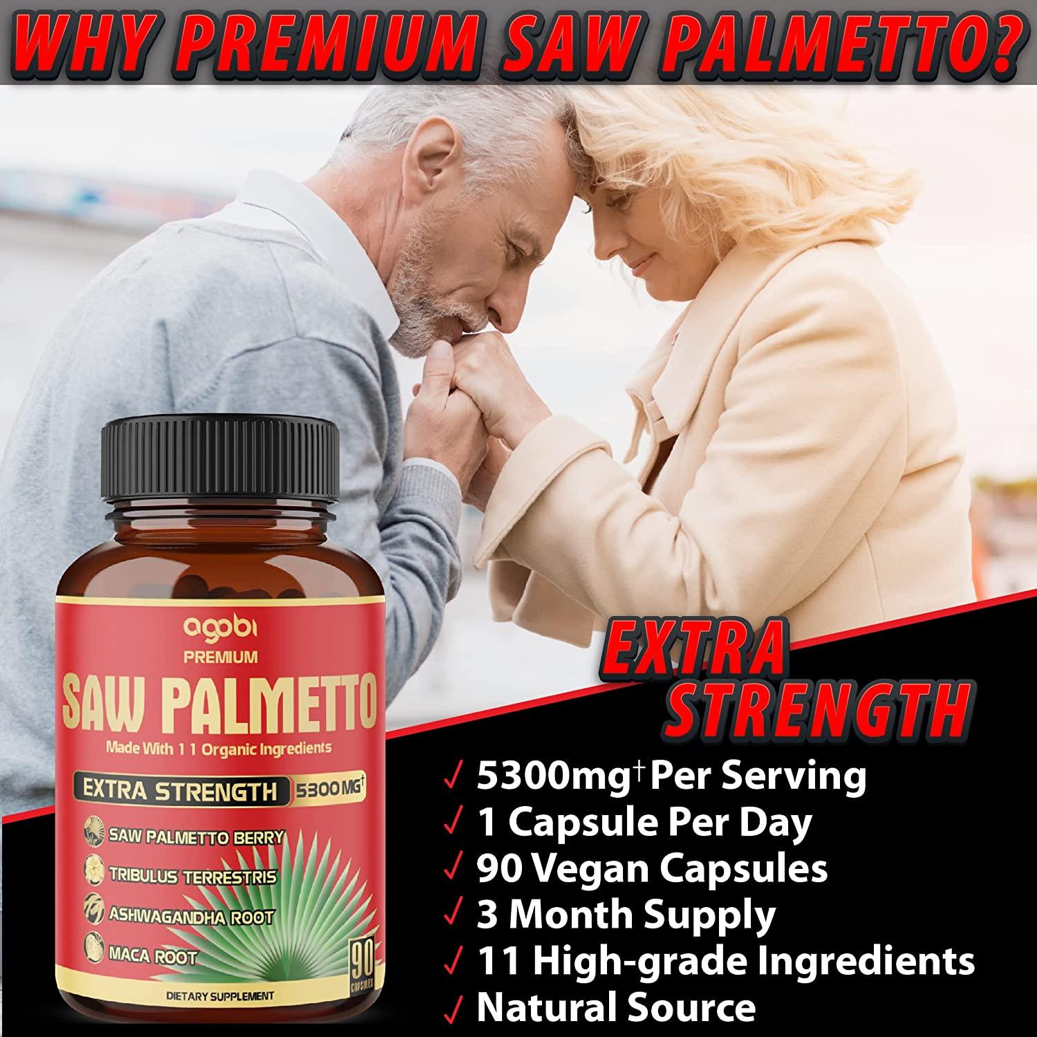 Premium Saw Palmetto Capsules Equivalent To 5300mg Combined With