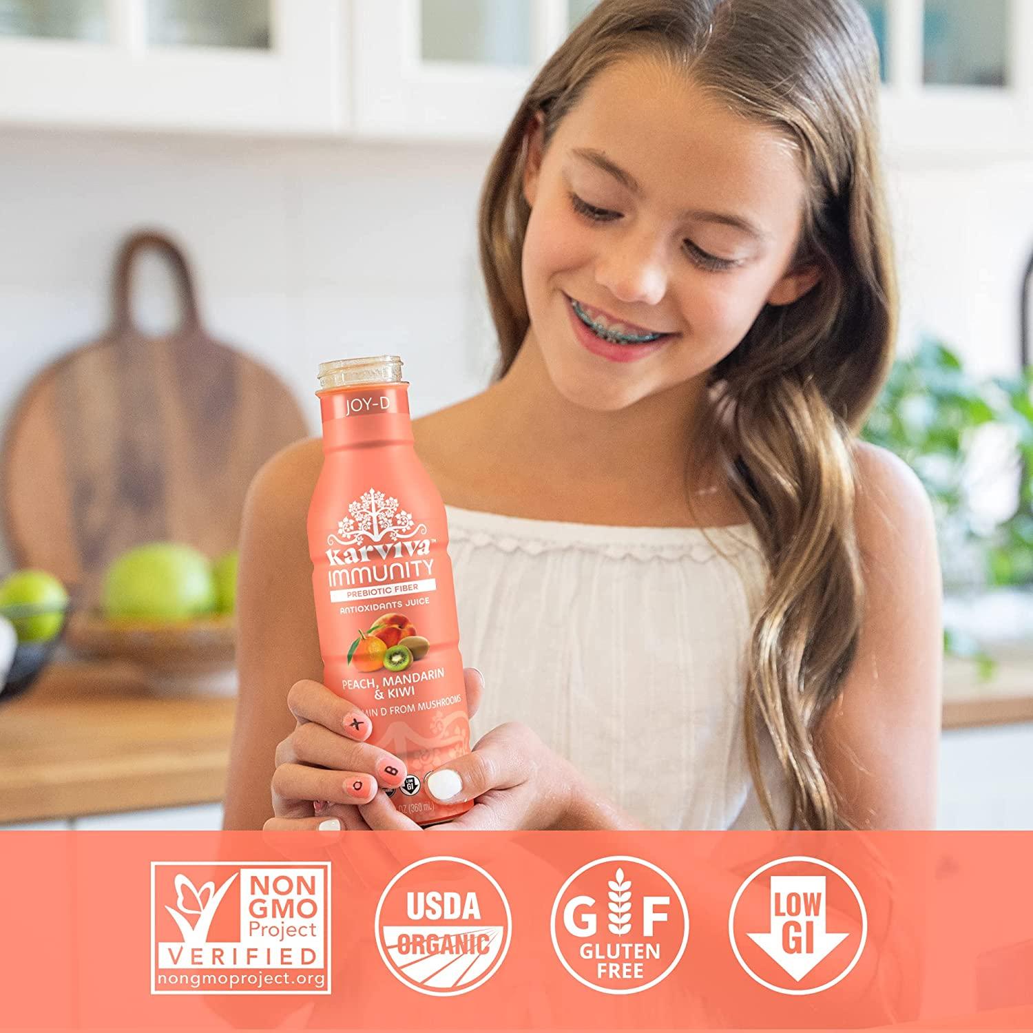 Joy-D Organic Whole Plant Prebiotic Antioxidant Drink with Peach - Technical View