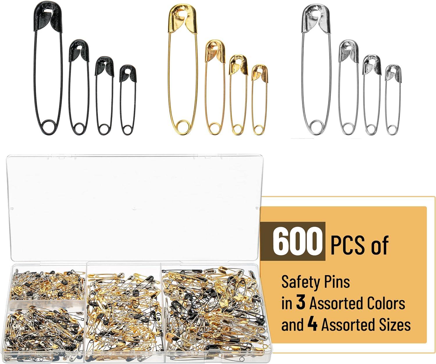 Safety Pins Bulk - Gold and Silver Safety Pins