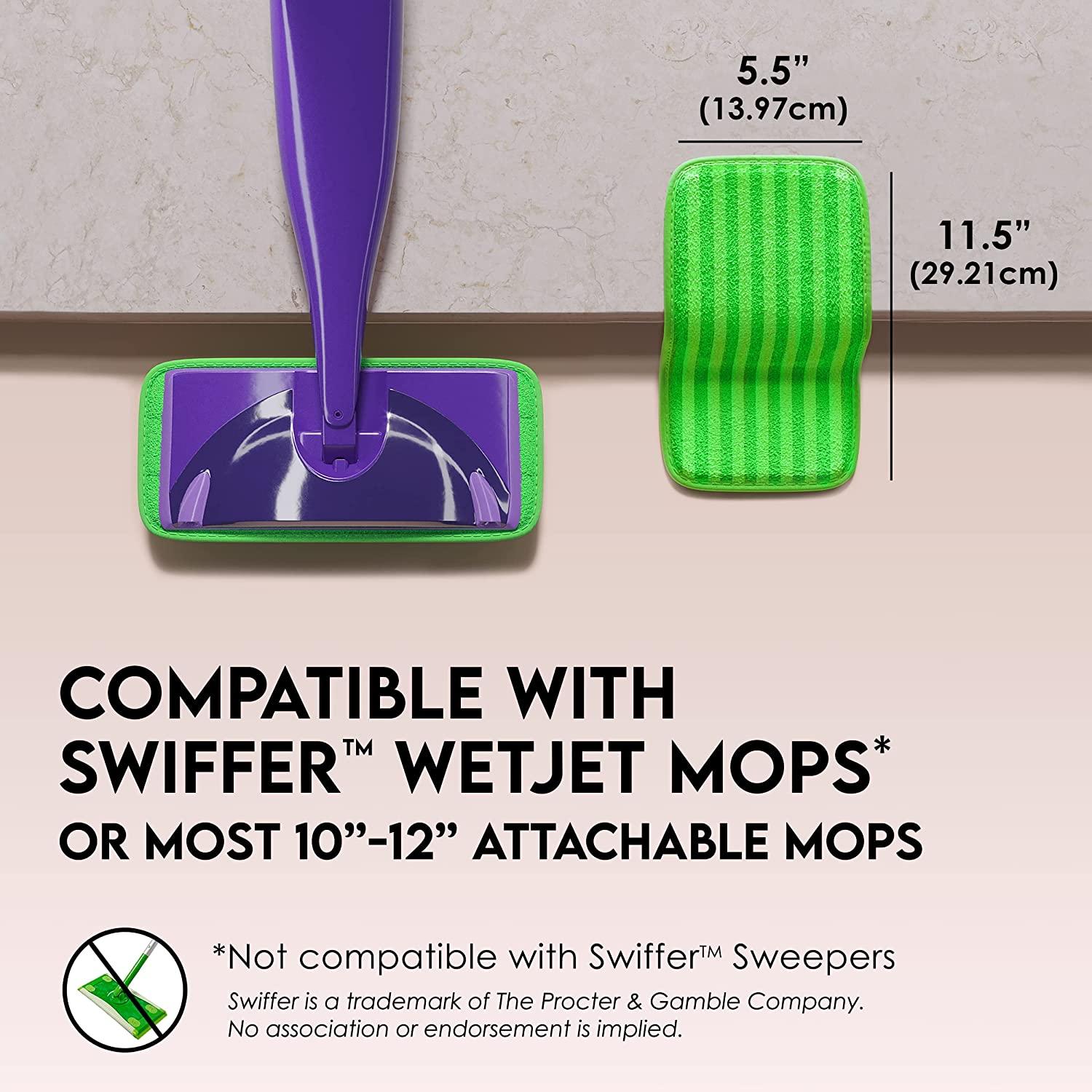 Turbo Mops Reusable Floor Mop Pads - Pack of 2 Machine Washable 12