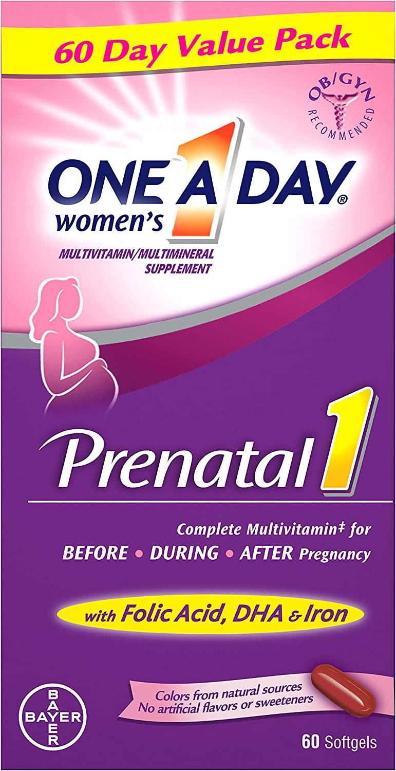 One A Day Women's Prenatal 1 Multivitamin with Vitamin A, C, D, B6, B12