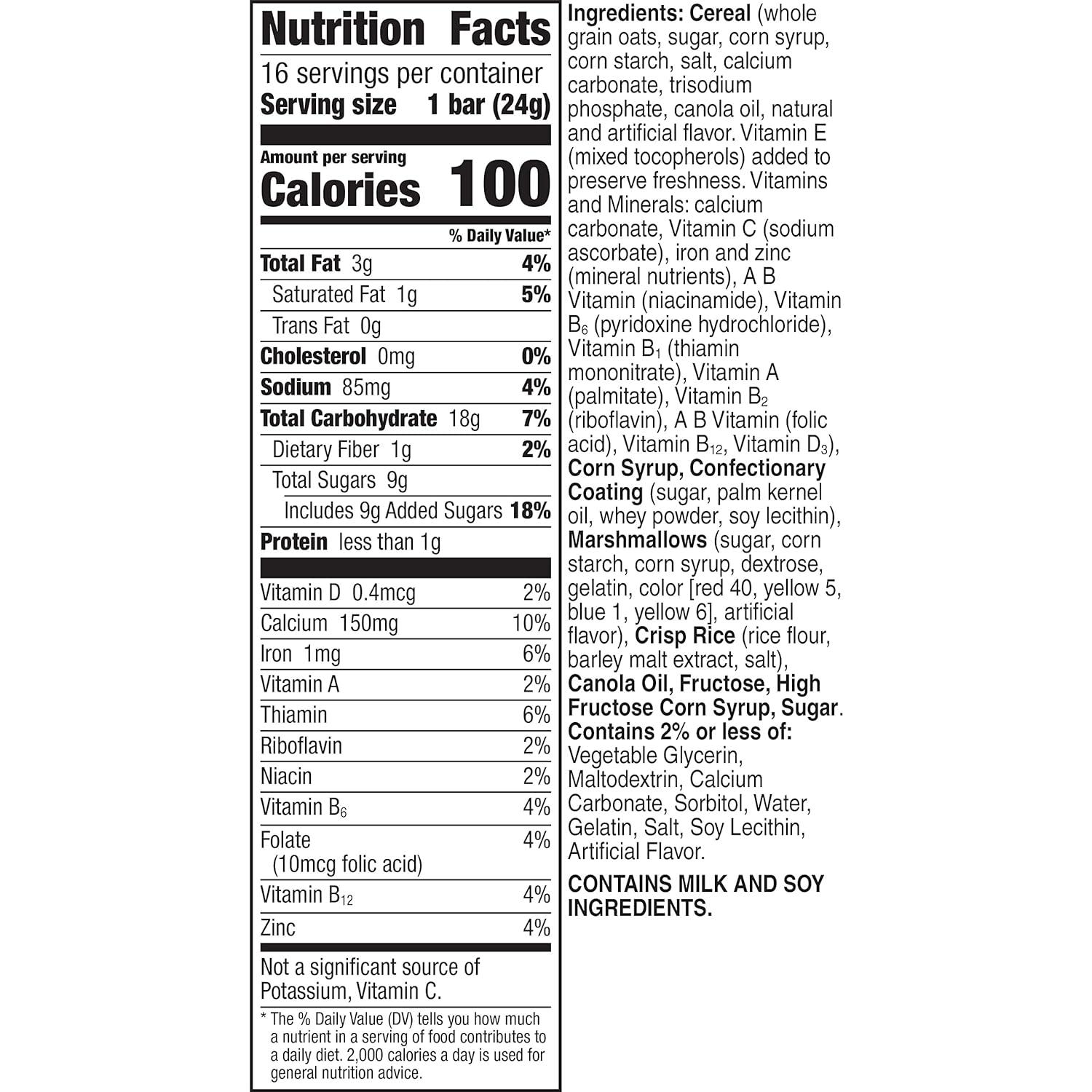 Lucky Charms Breakfast Bars 16 Bars (Pack of 4)