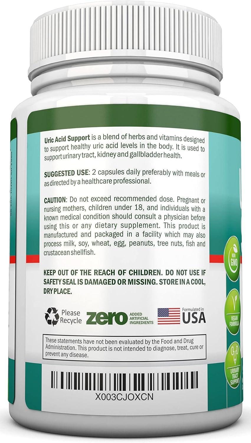 Uric Acid Support Herbal Uric Acid Cleanse Supplement 90 Veggie Capsules With Tart Cherry