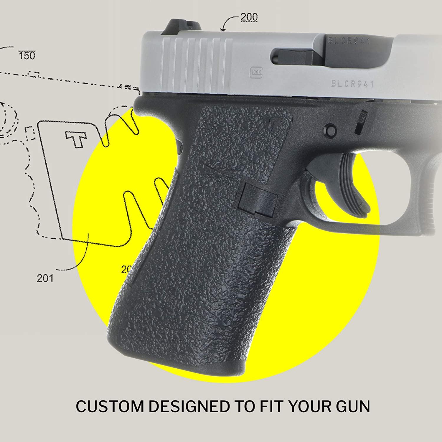 TALON GRIPS Glock 43x 48 Adhesive Pistol Grip Made in USA RubberBlack