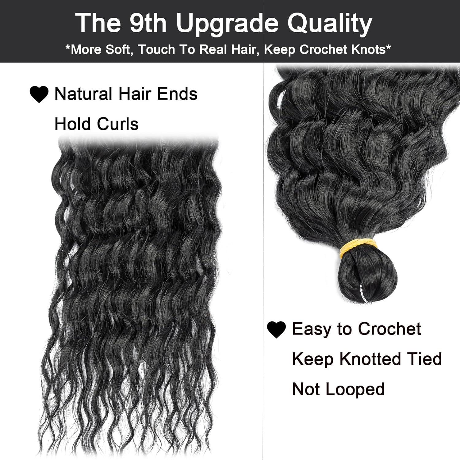 30 Deep Wave Crochet Hair Afro Curl Synthetic Crochet Braiding Hair  Extensions 