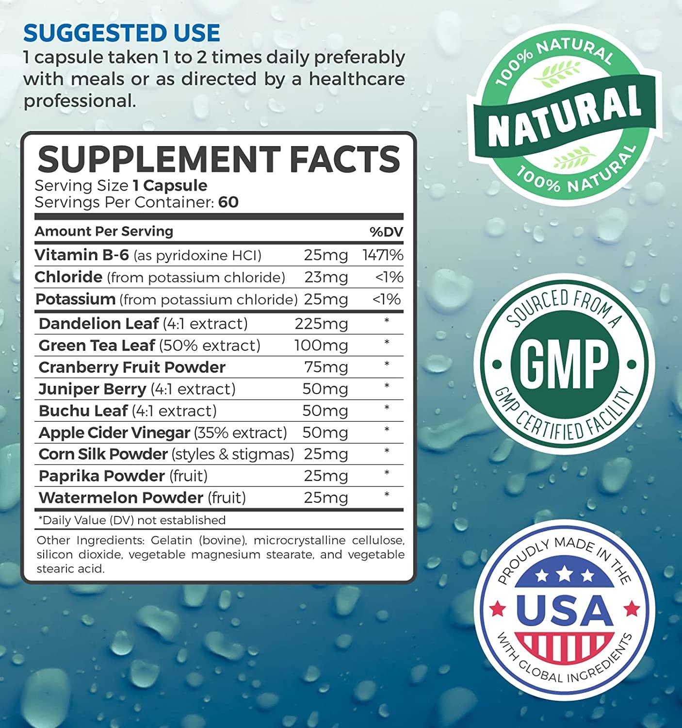 Water Pills Natural Diuretic Helps Relieve Bloating Swelling Water