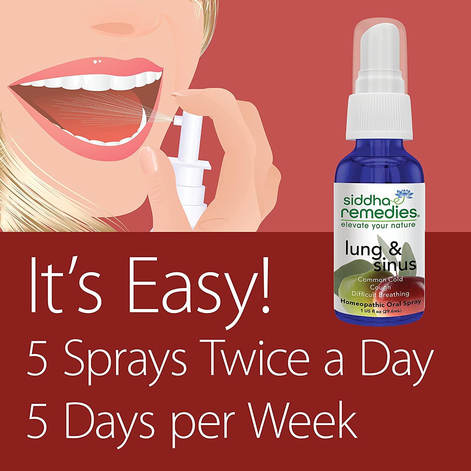 Siddha Remedies Lung & Sinus Spray for Sinus Relief, Congestion Relief